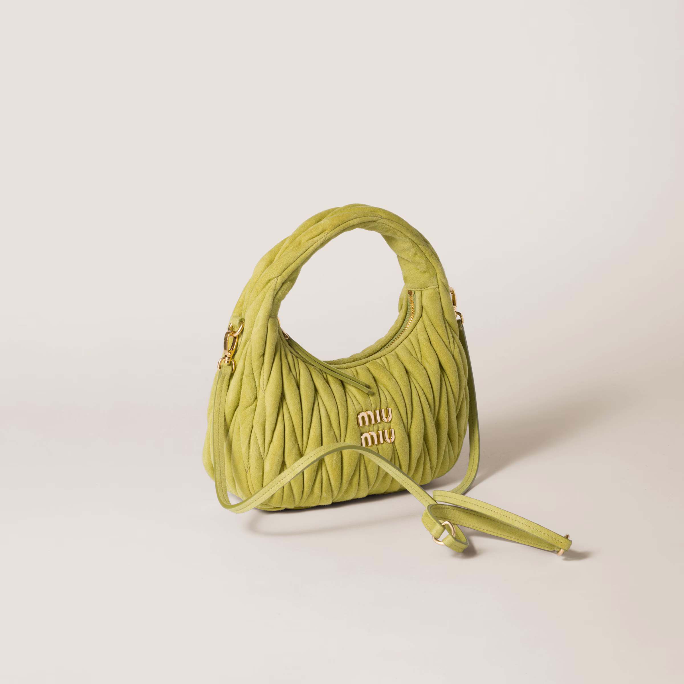Wander Matelassé Suede Bag
