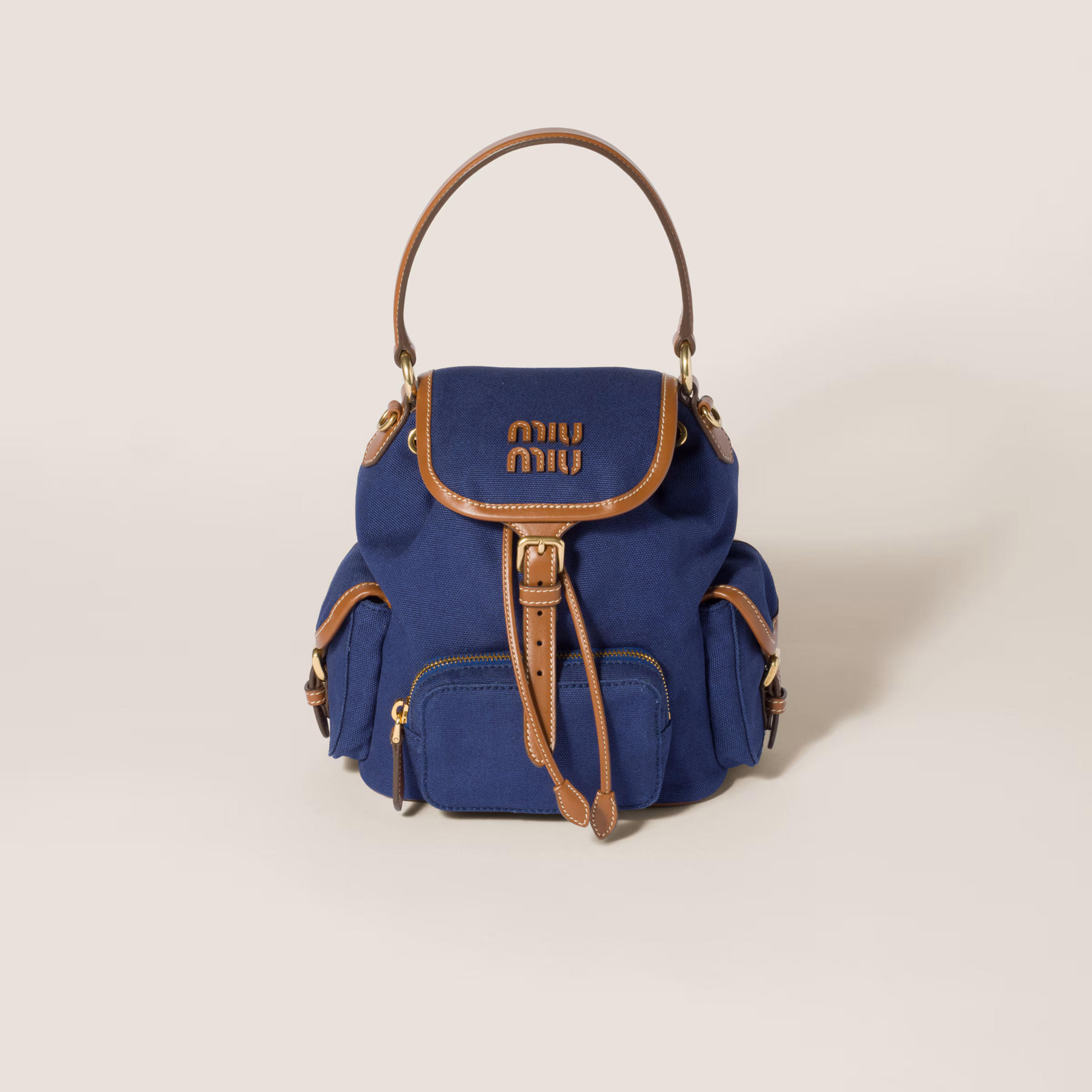 Canvas And Leather Backpack