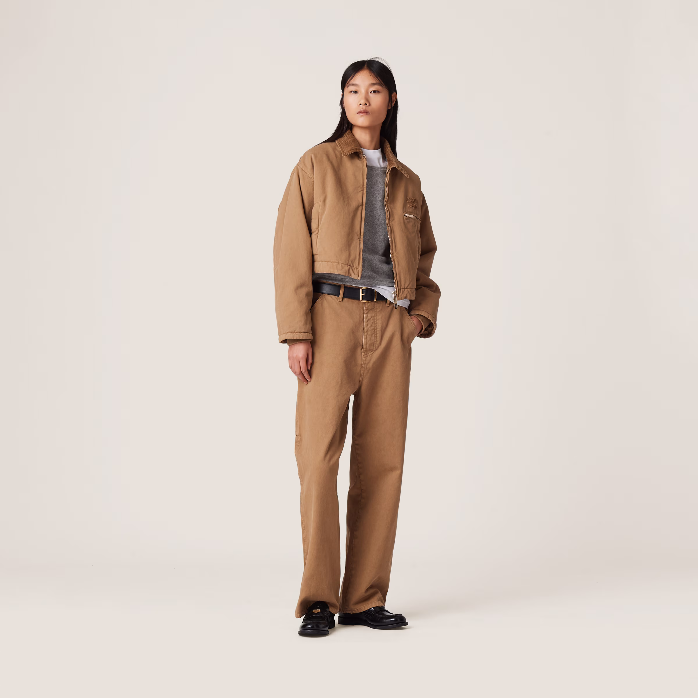 Garment-Dyed Gabardine Pants