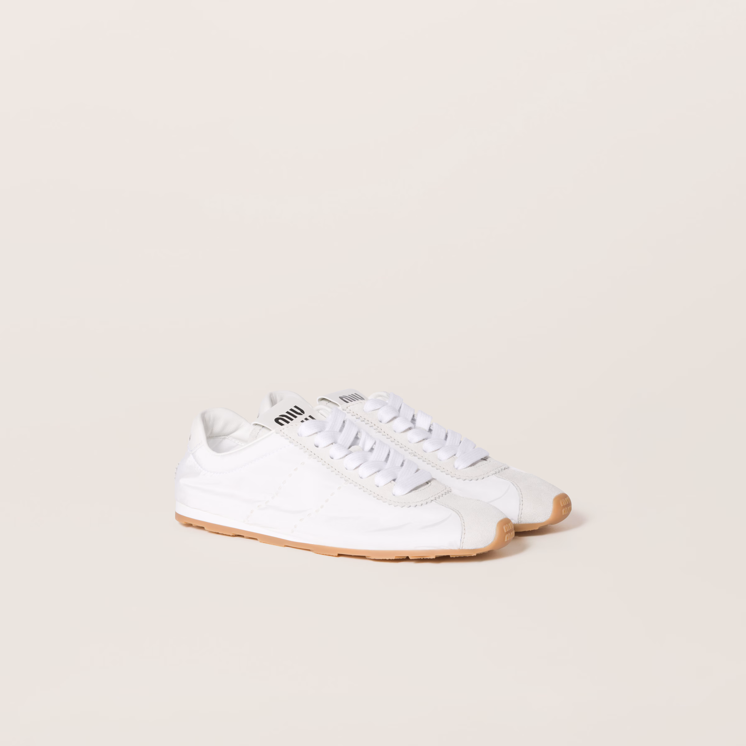 Plume Technical Fabric And Suede Sneakers