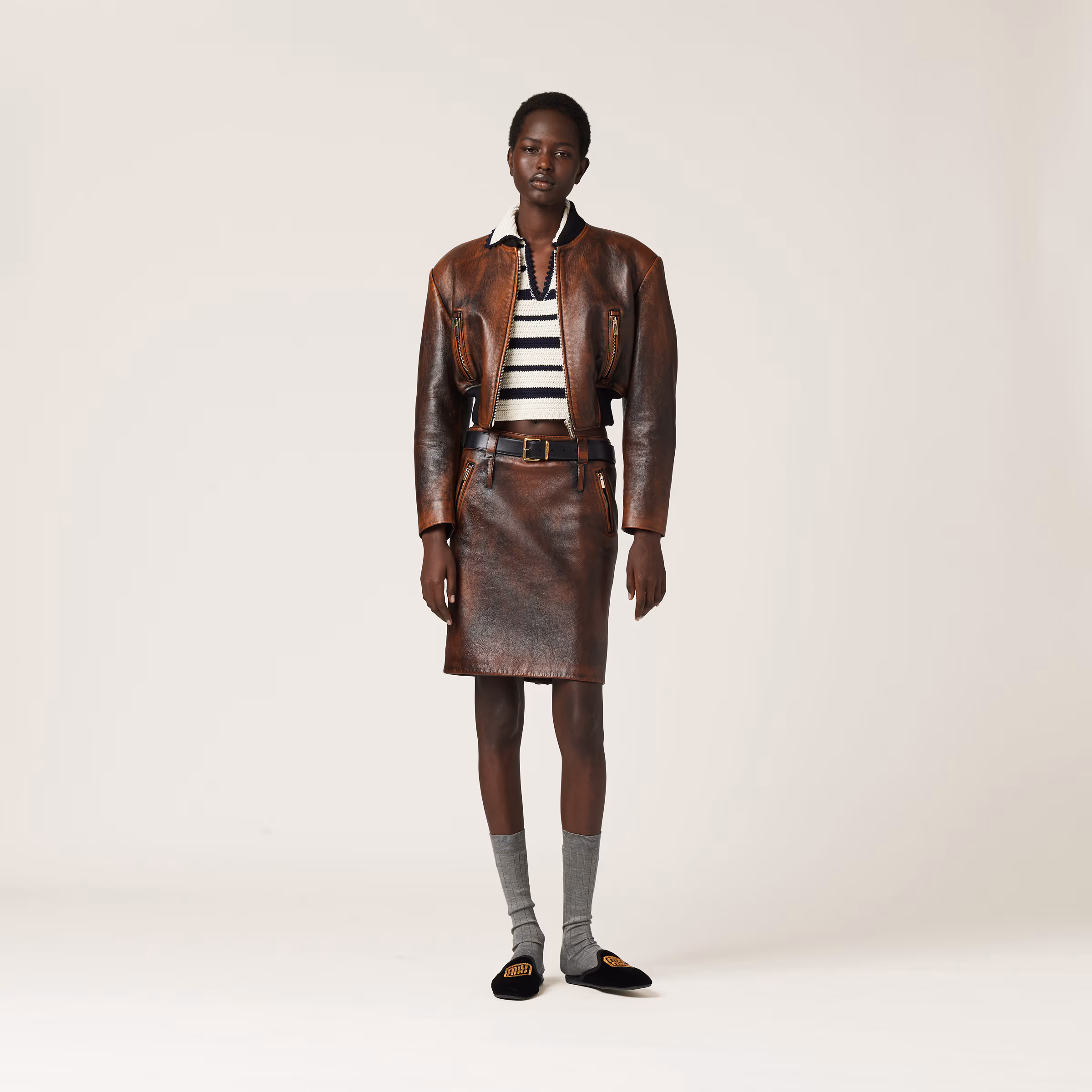 Nappa Leather Skirt
