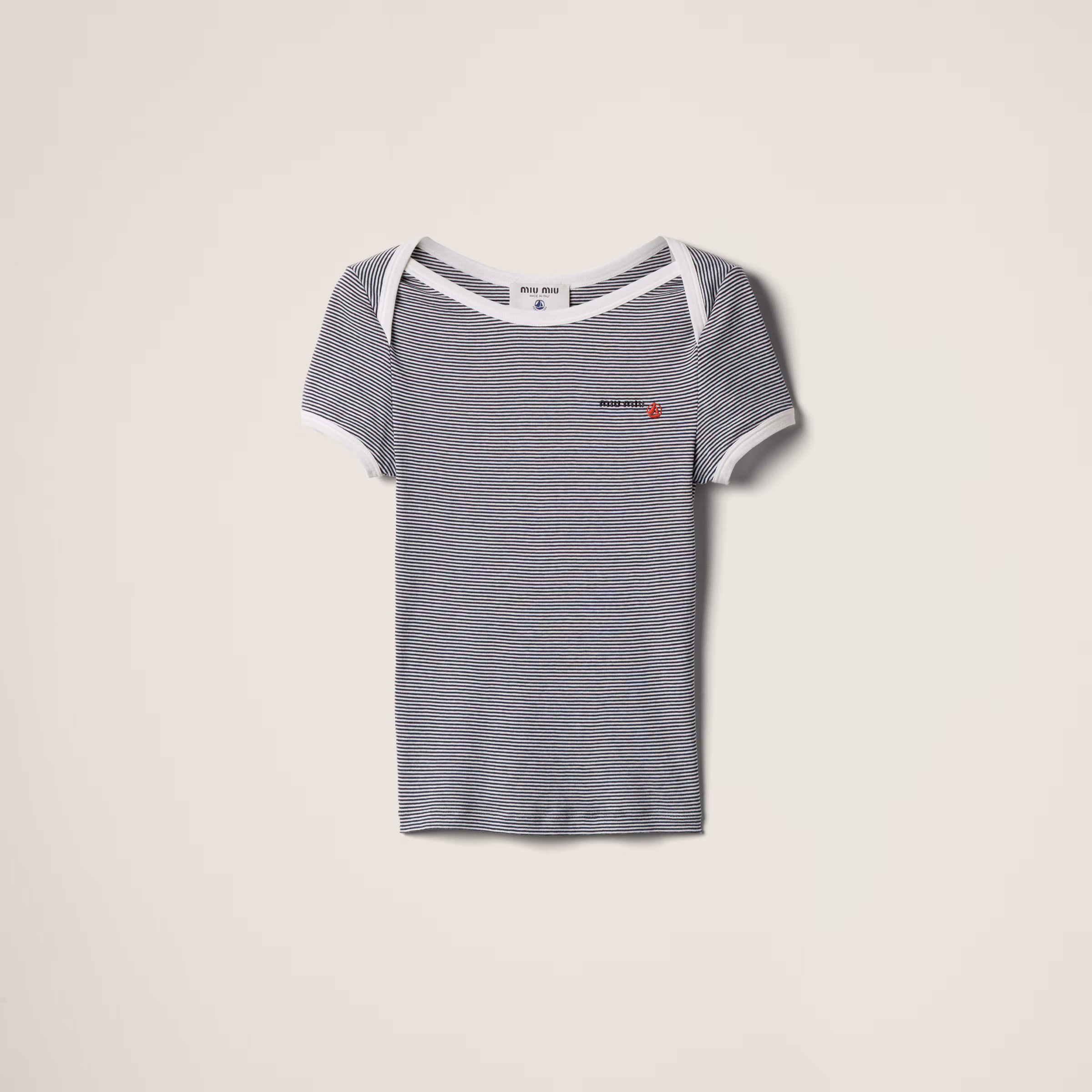 Petit Bateau X Miu Miu Ribbed Jersey T-Shirt