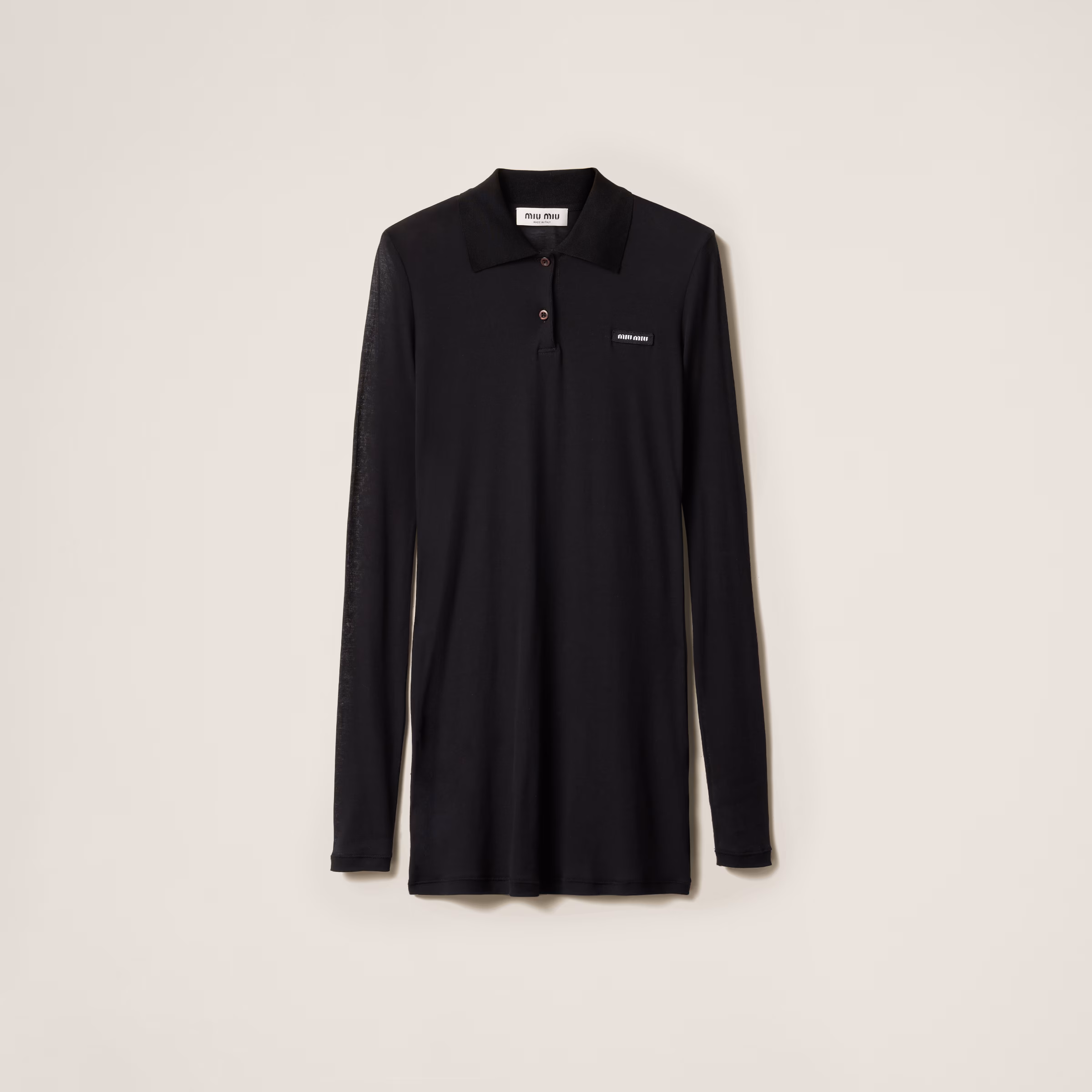 Ribbed Jersey Mini-Dress