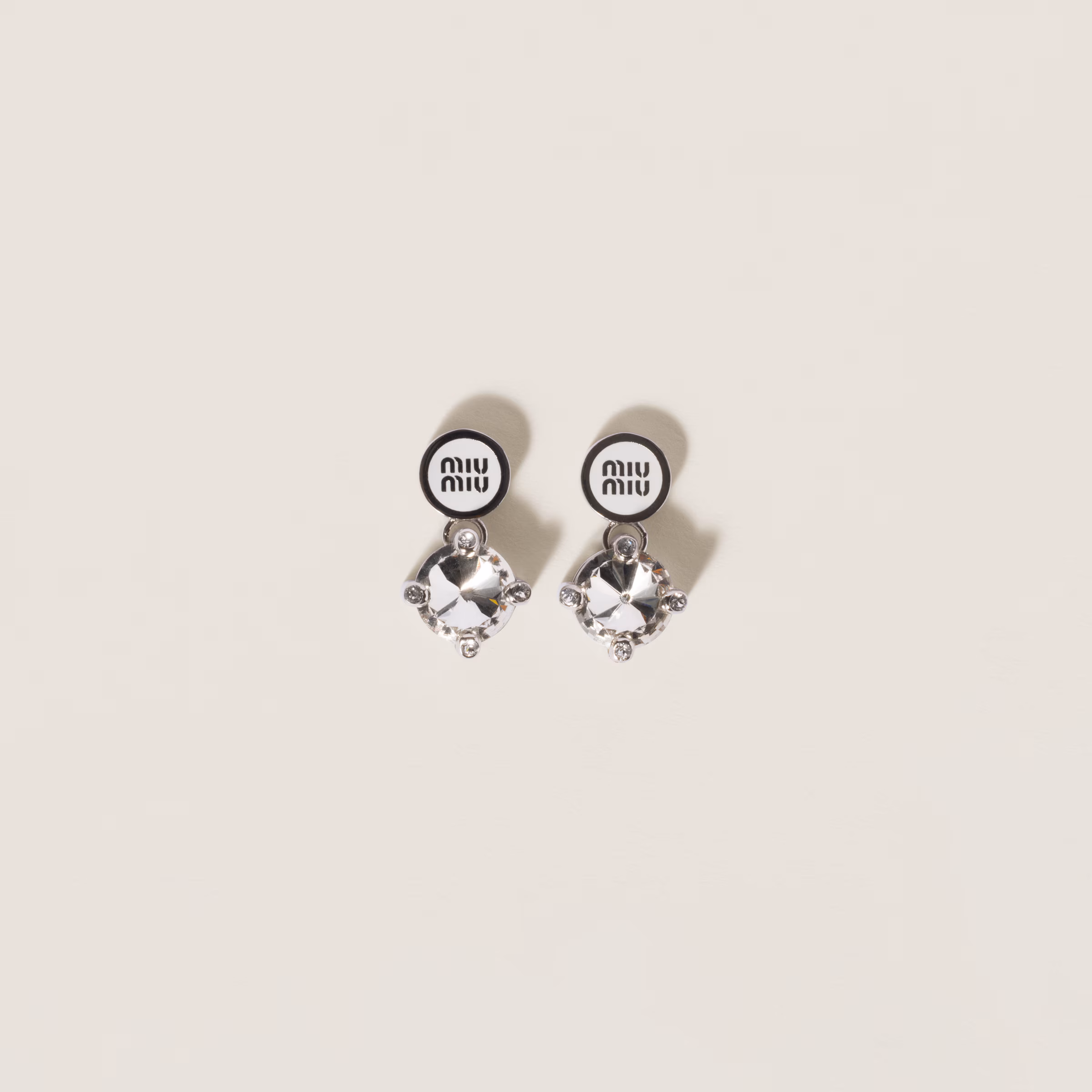 Metal Earrings With Crystals