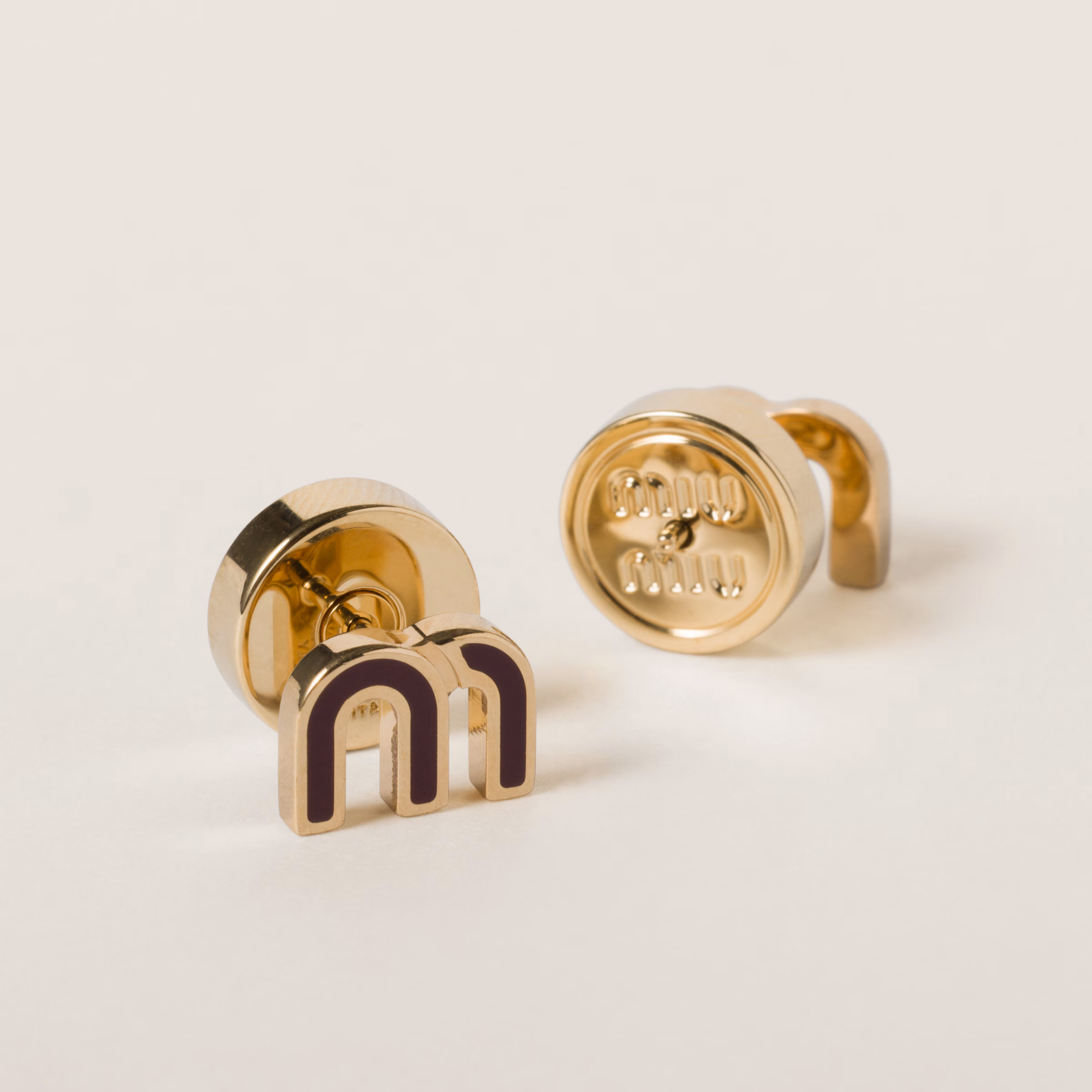 Enameled Metal Earrings
