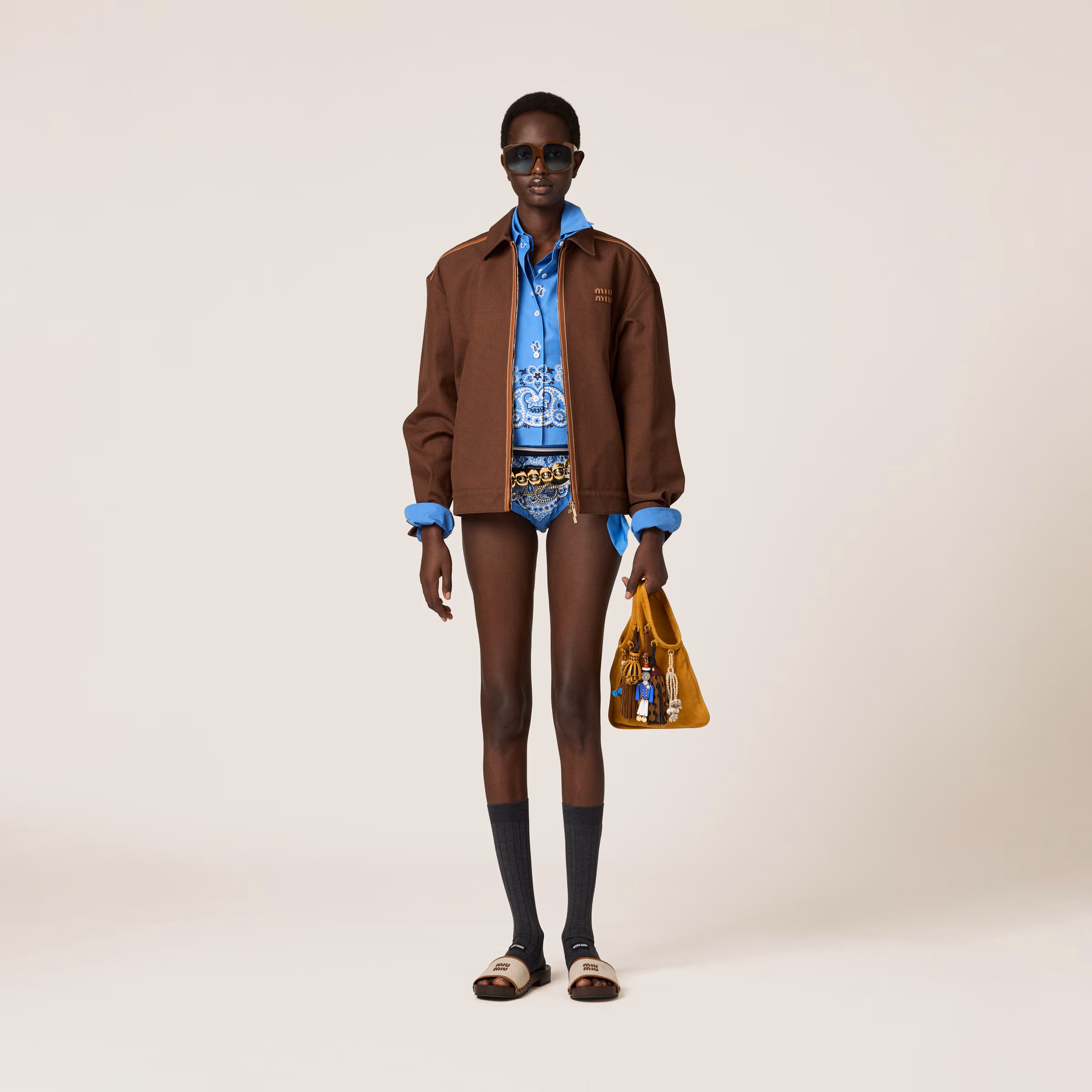 Jacquard Canvas Blouson Jacket