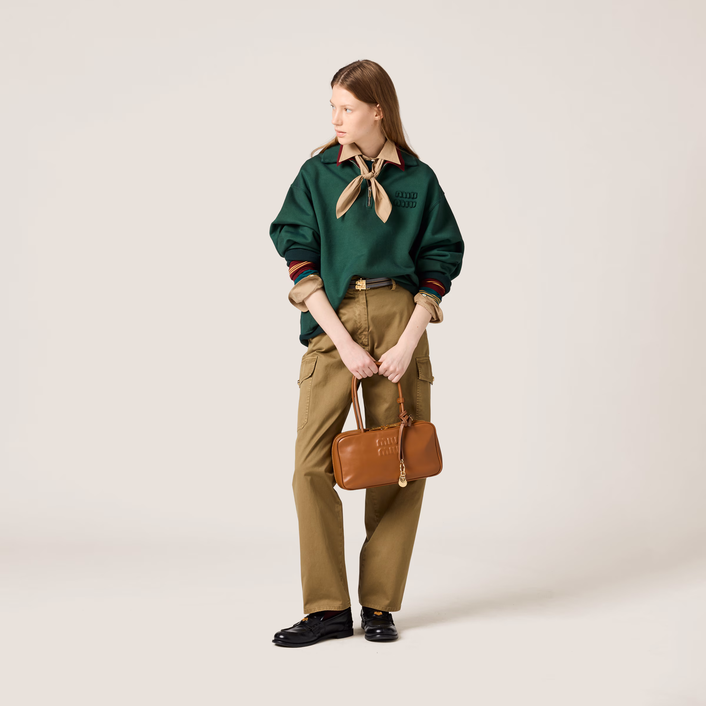 Garment-Dyed Cotton Satin Pants