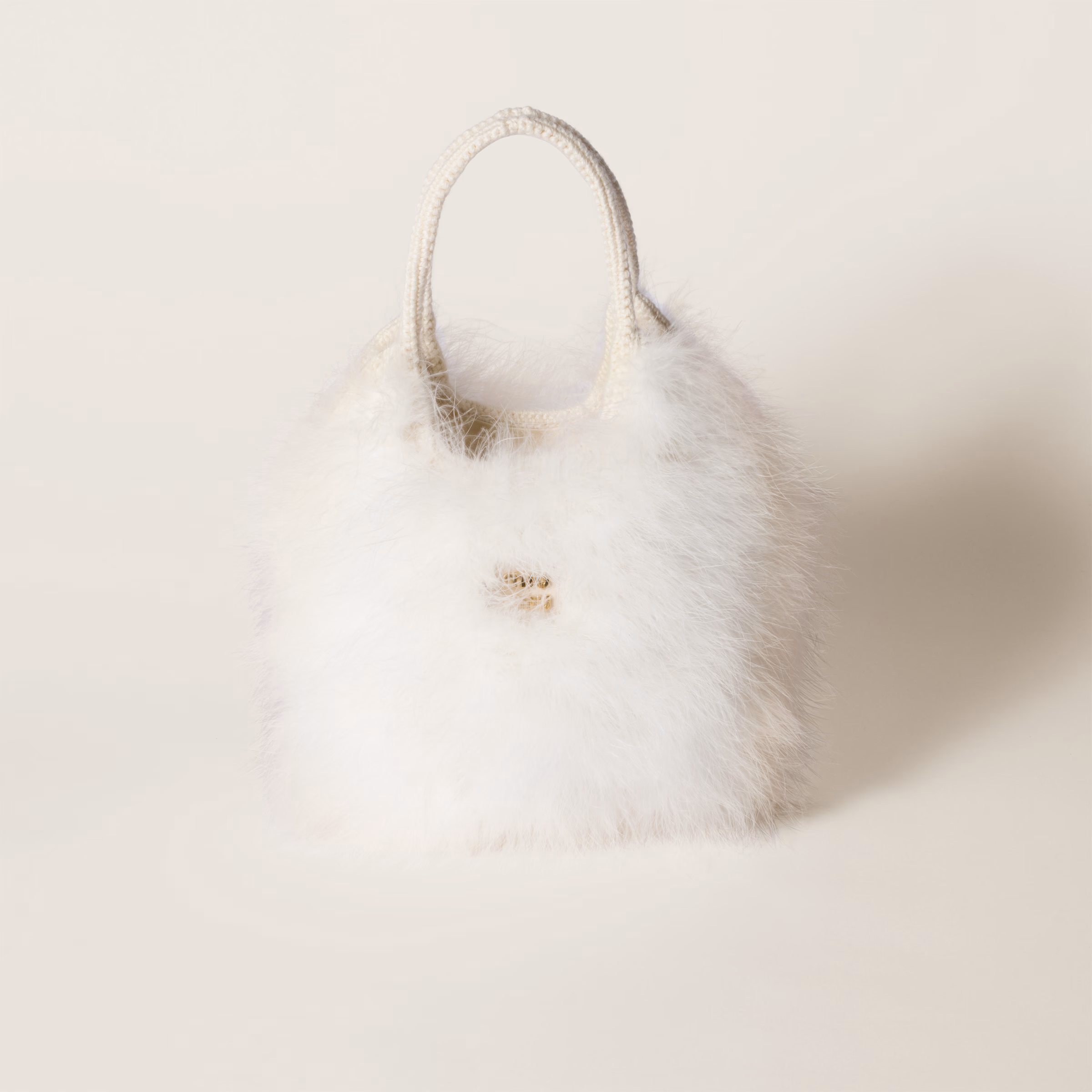 Ivy Crochet Handbag With Feathers