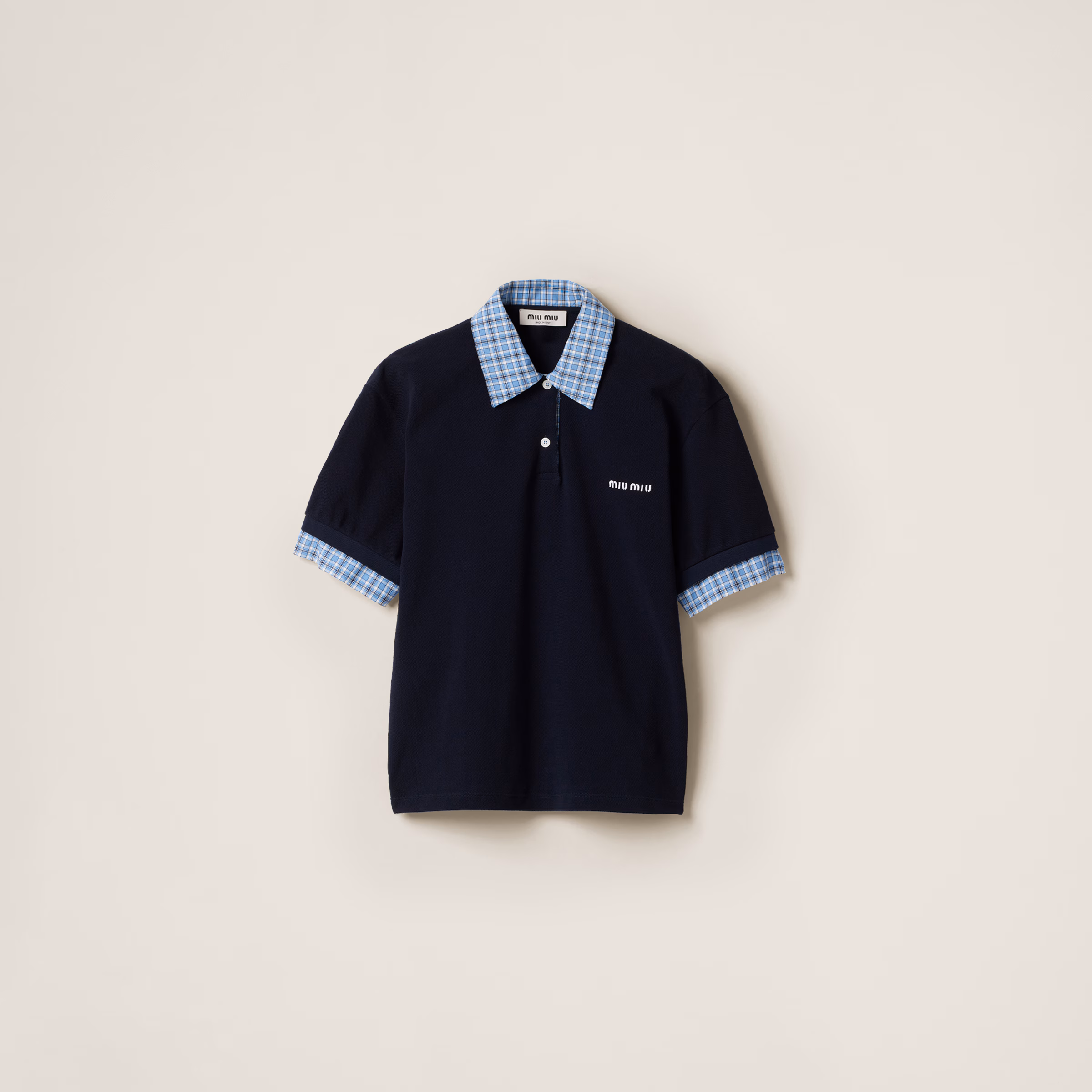 Piqué And Poplin Polo Shirt