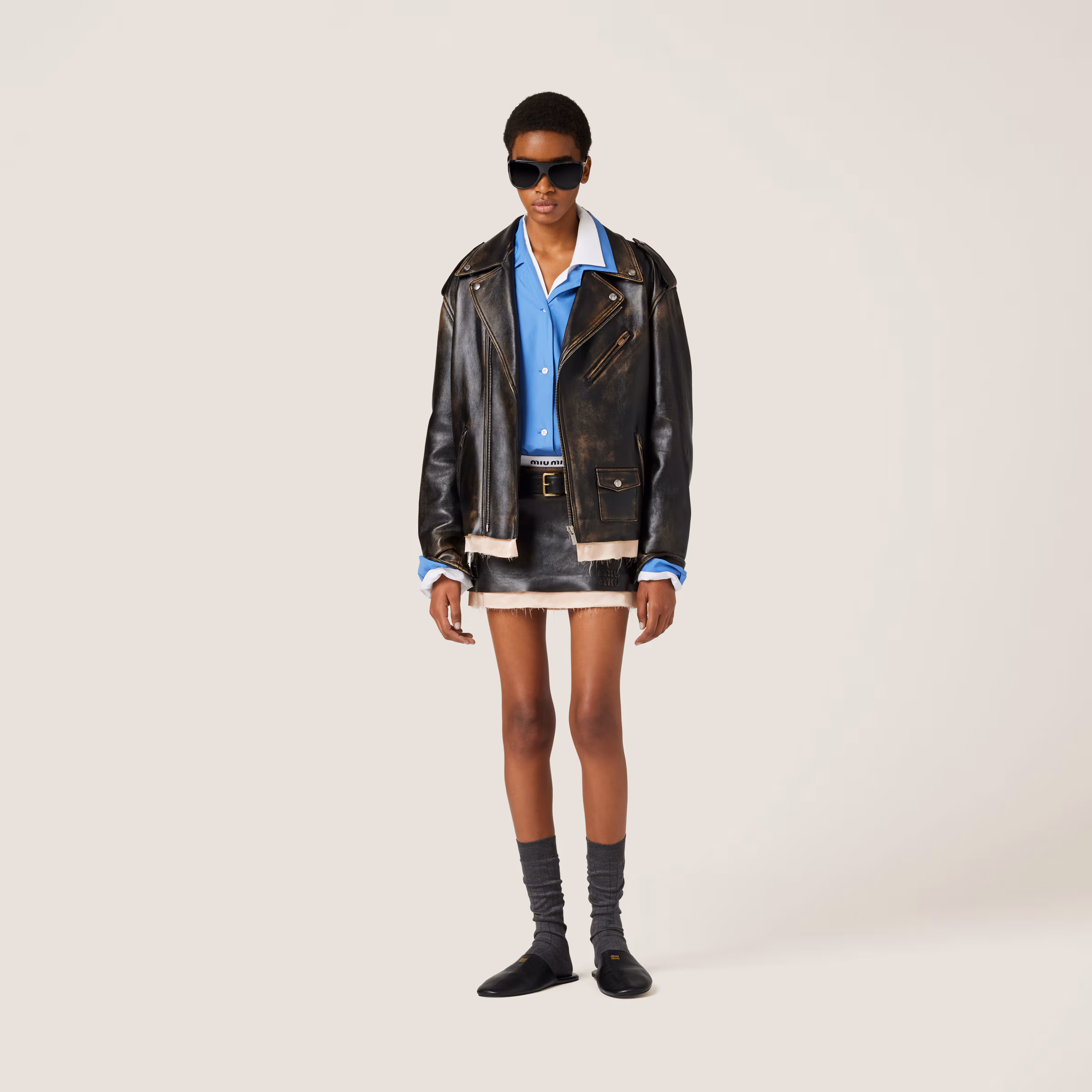 Nappa Leather Biker Jacket