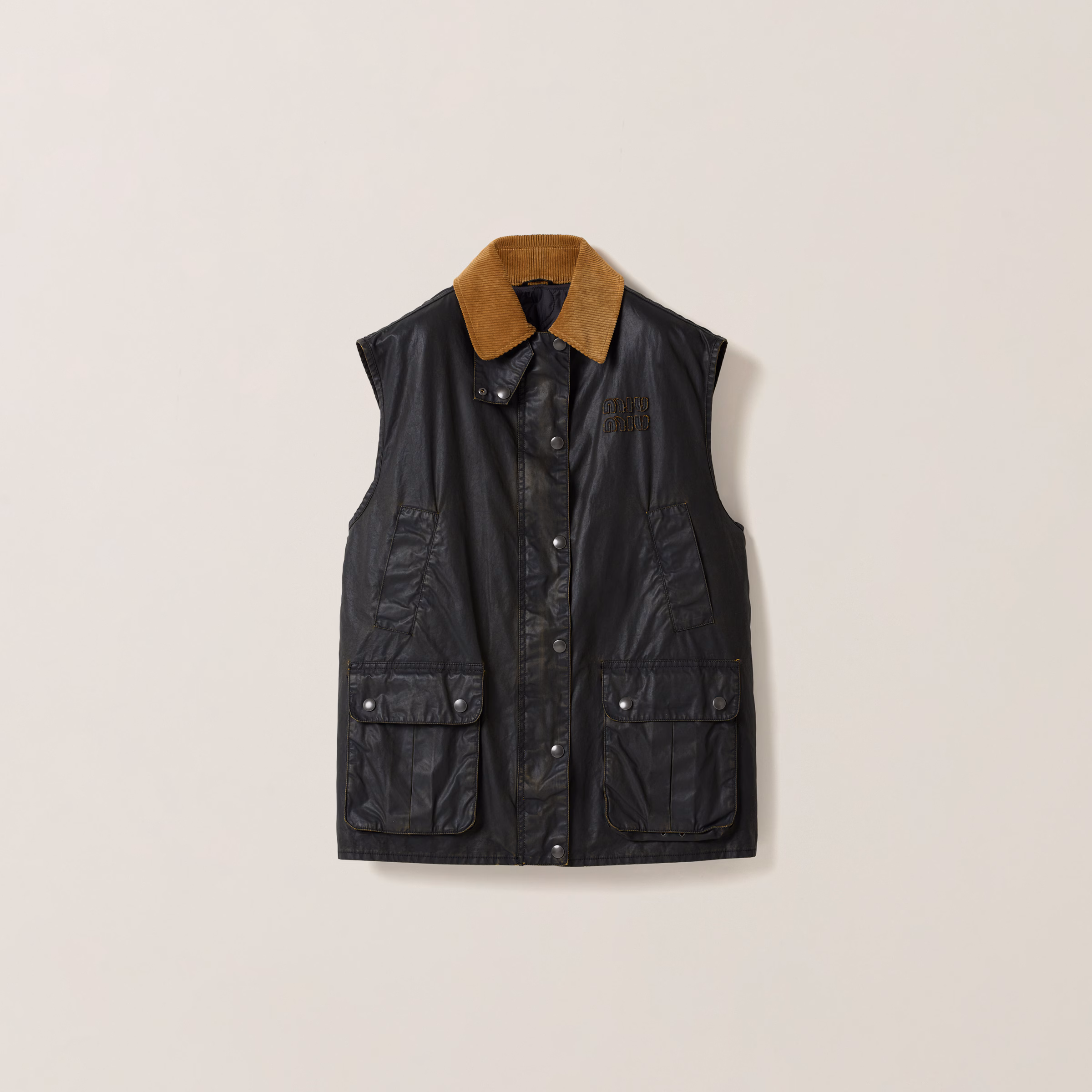 Resin-Finish Poplin Vest