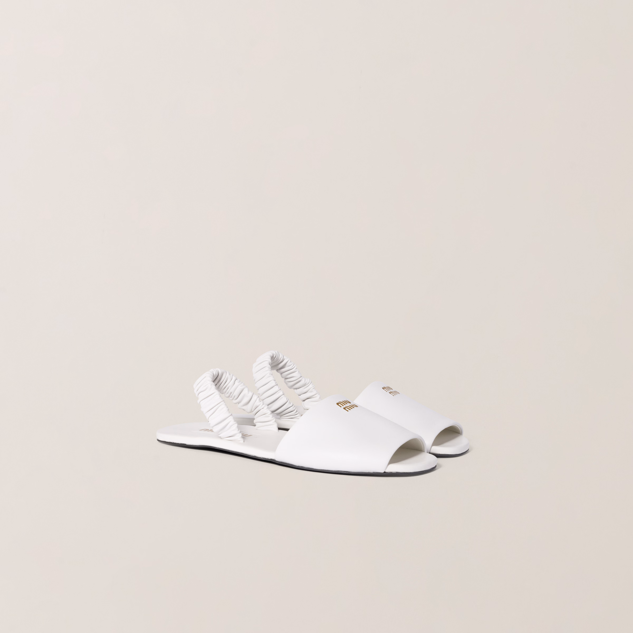 Ruches Nappa Leather Sandals