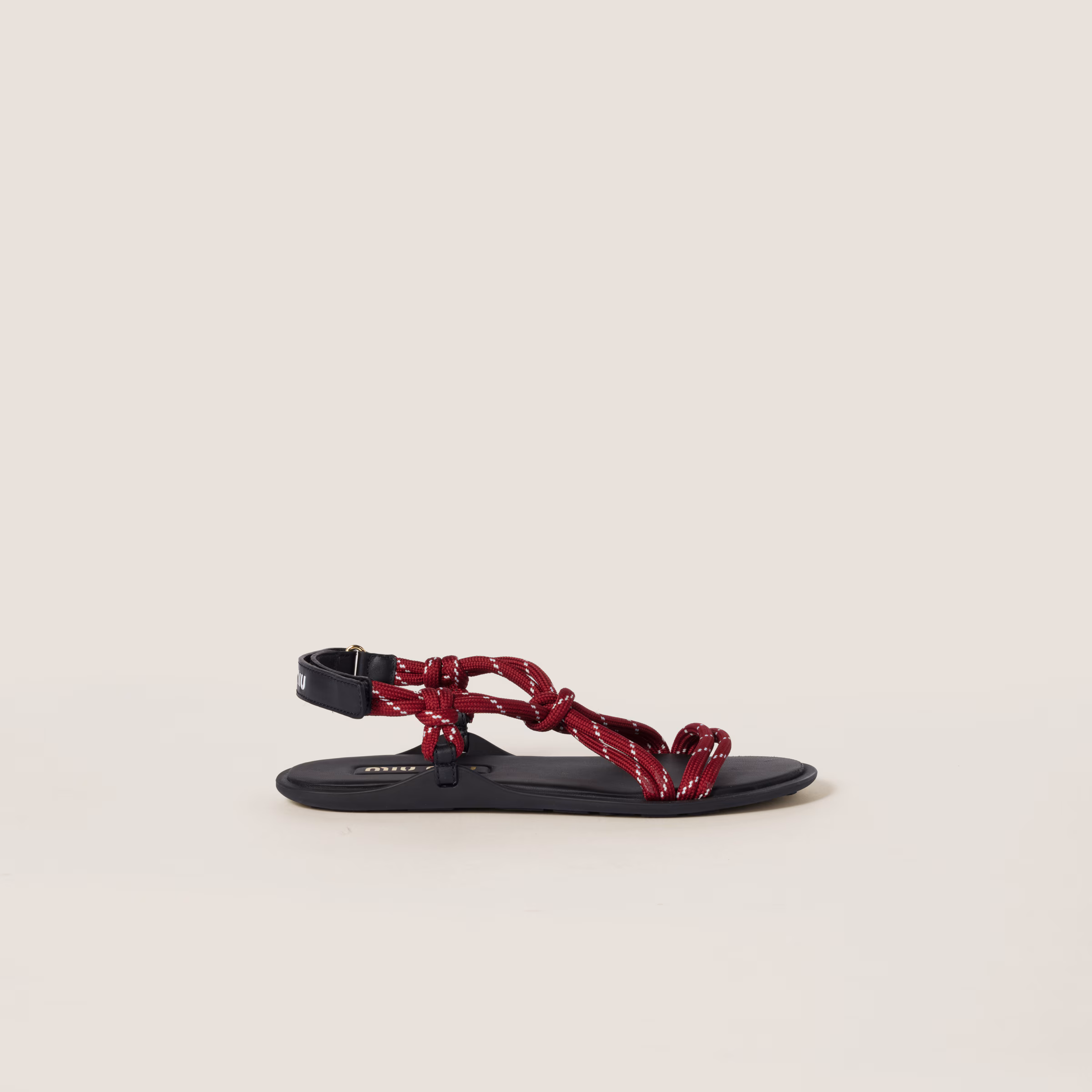 Riviere Cord And Leather Sandals