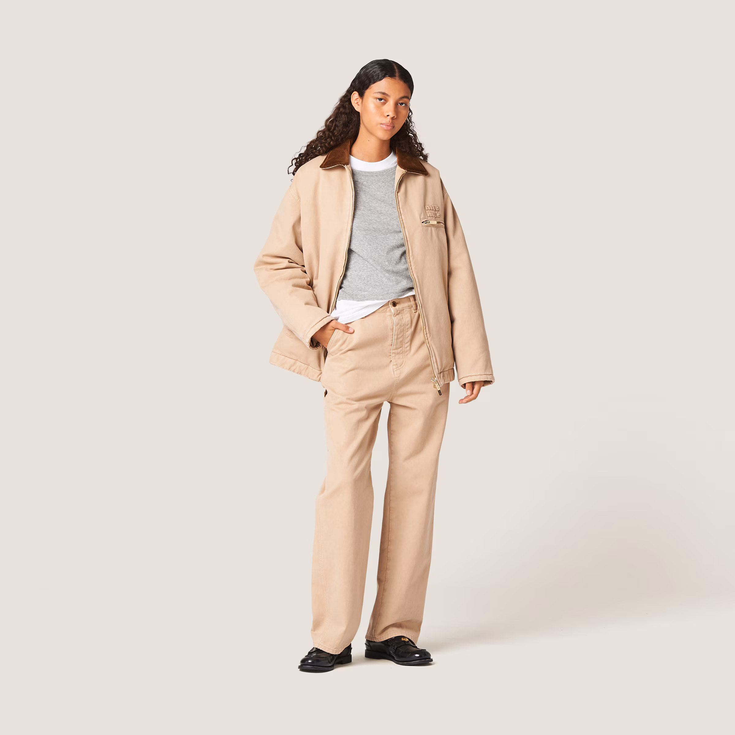 Garment-Dyed Gabardine Pants