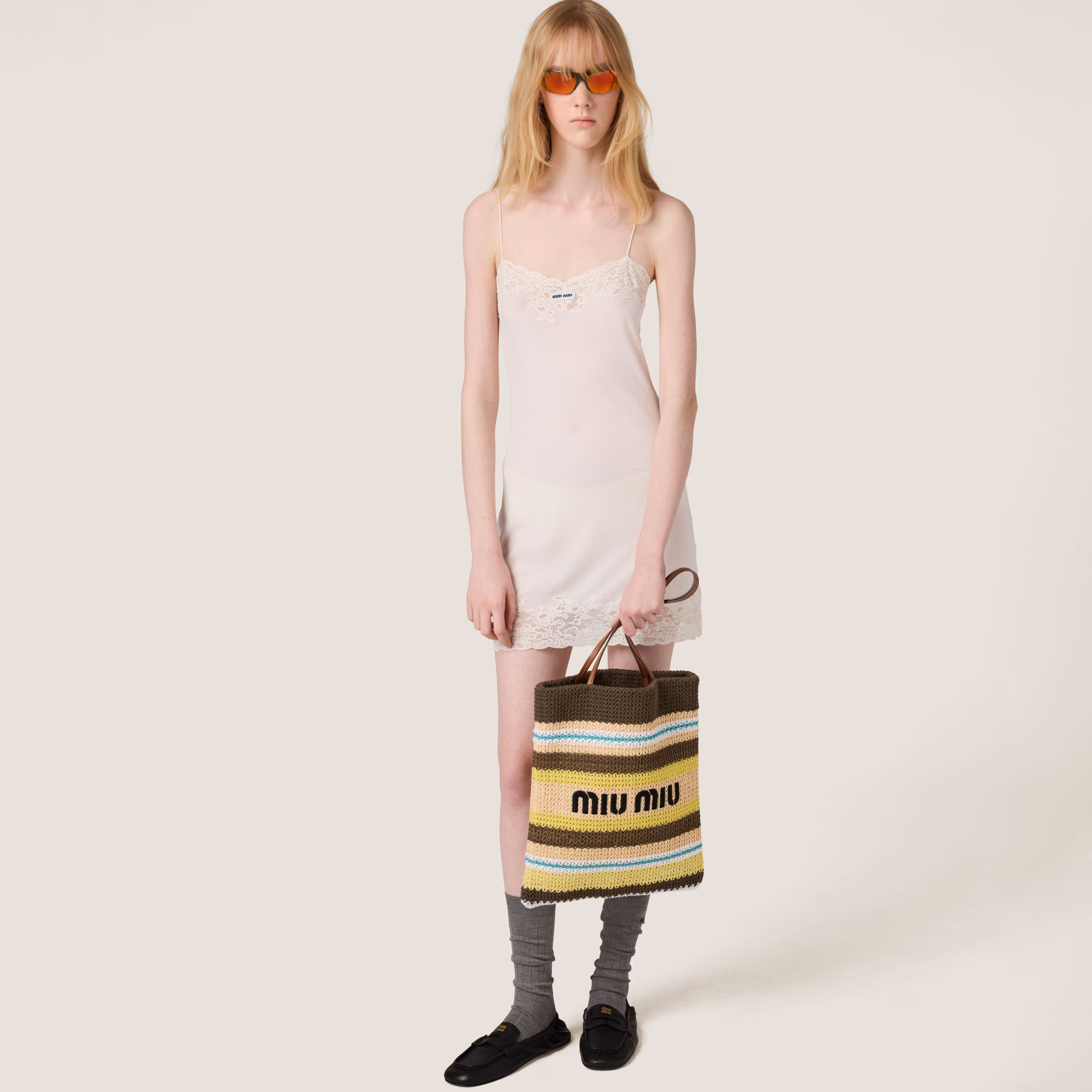 Raffia-Effect Woven Tote Bag