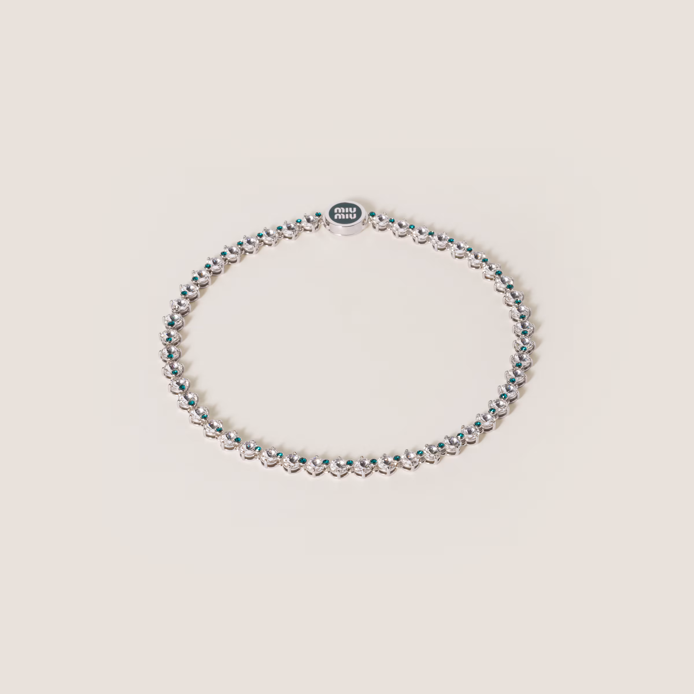 Metal Necklace With Crystals