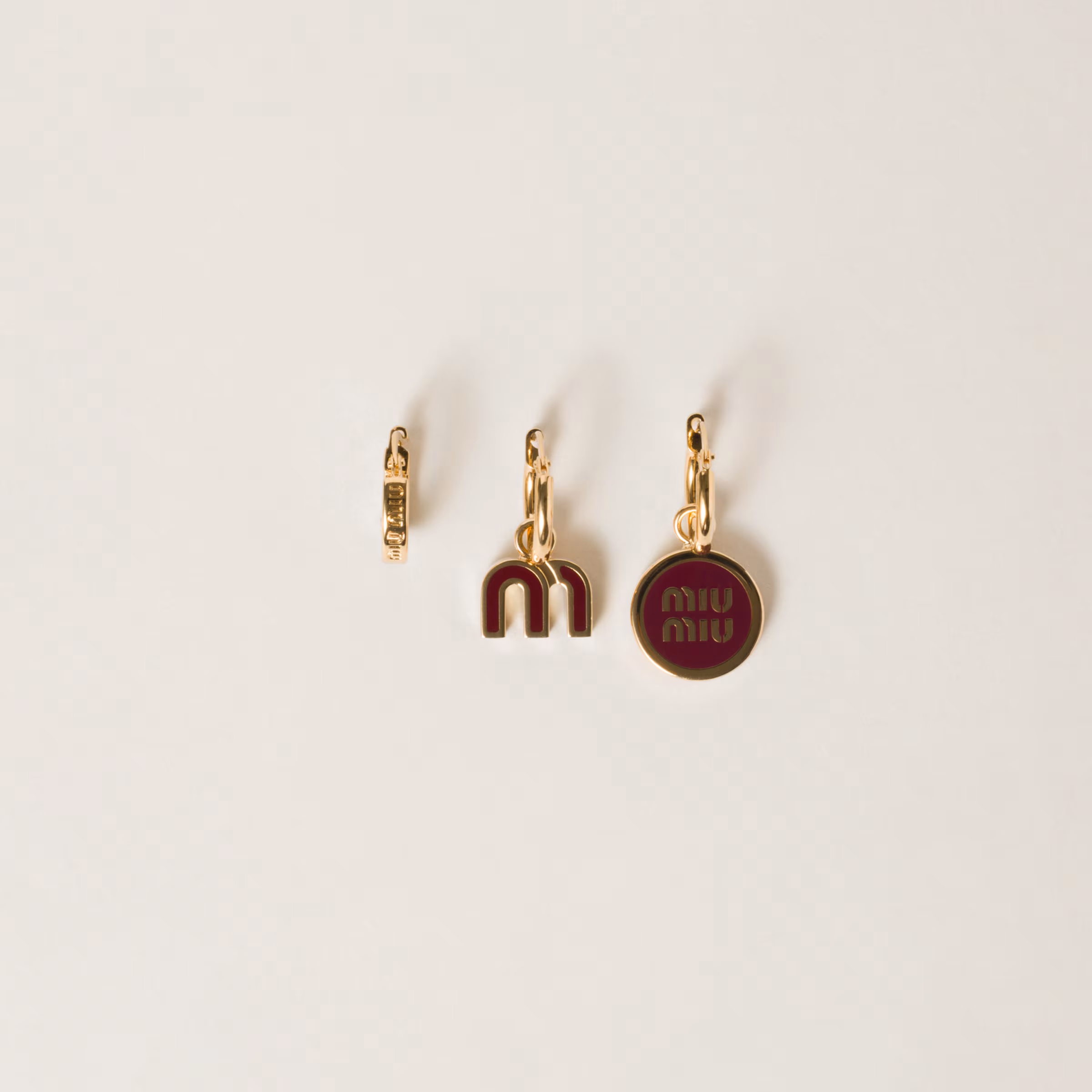 Set Of Enameled Metal Earrings
