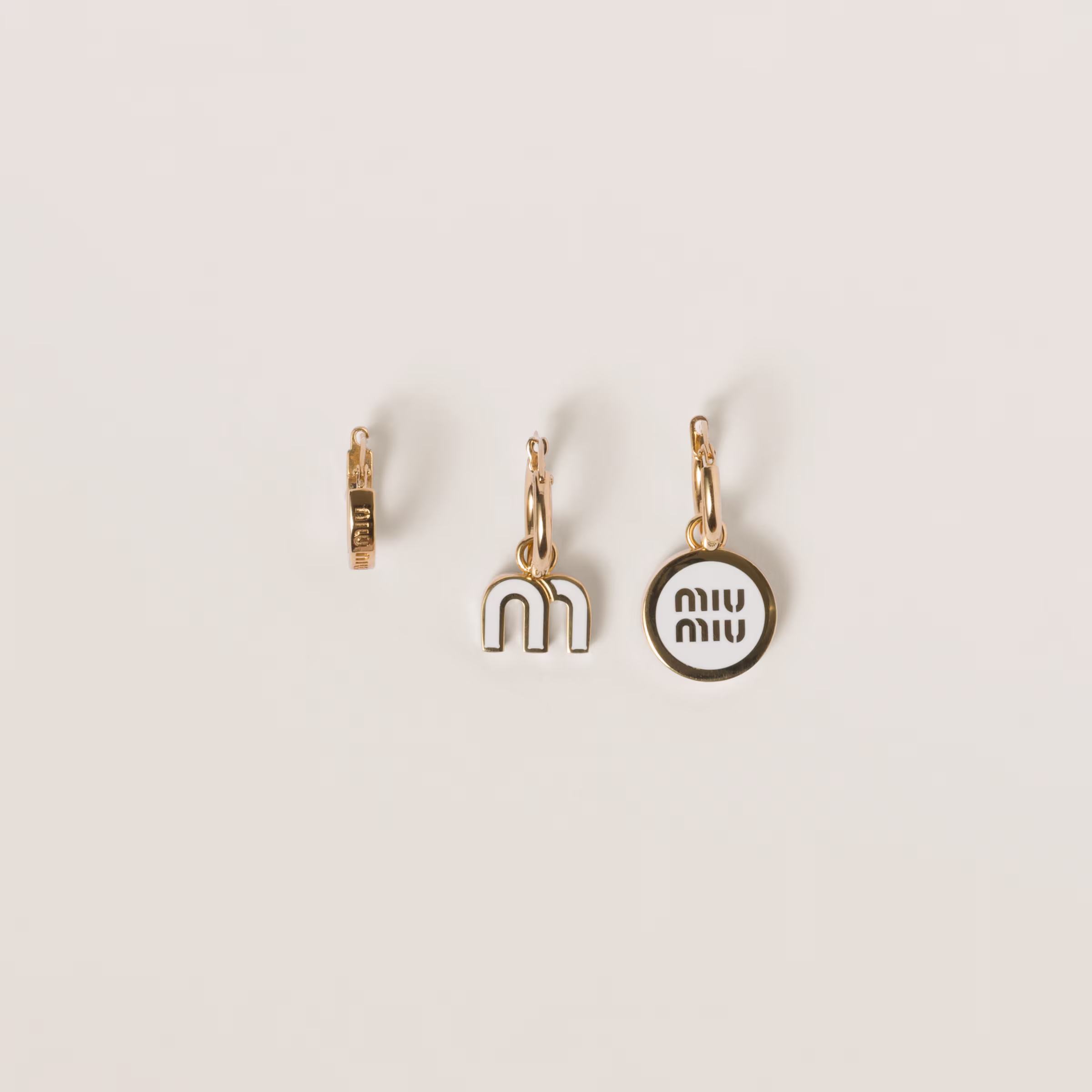Set Of Enameled Metal Earrings