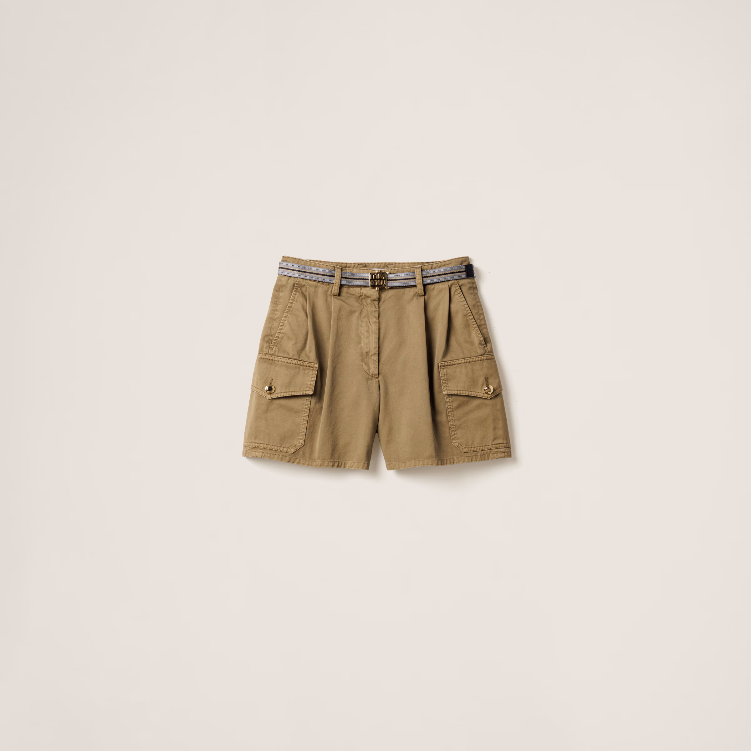 Garment-Dyed Cotton Satin Shorts