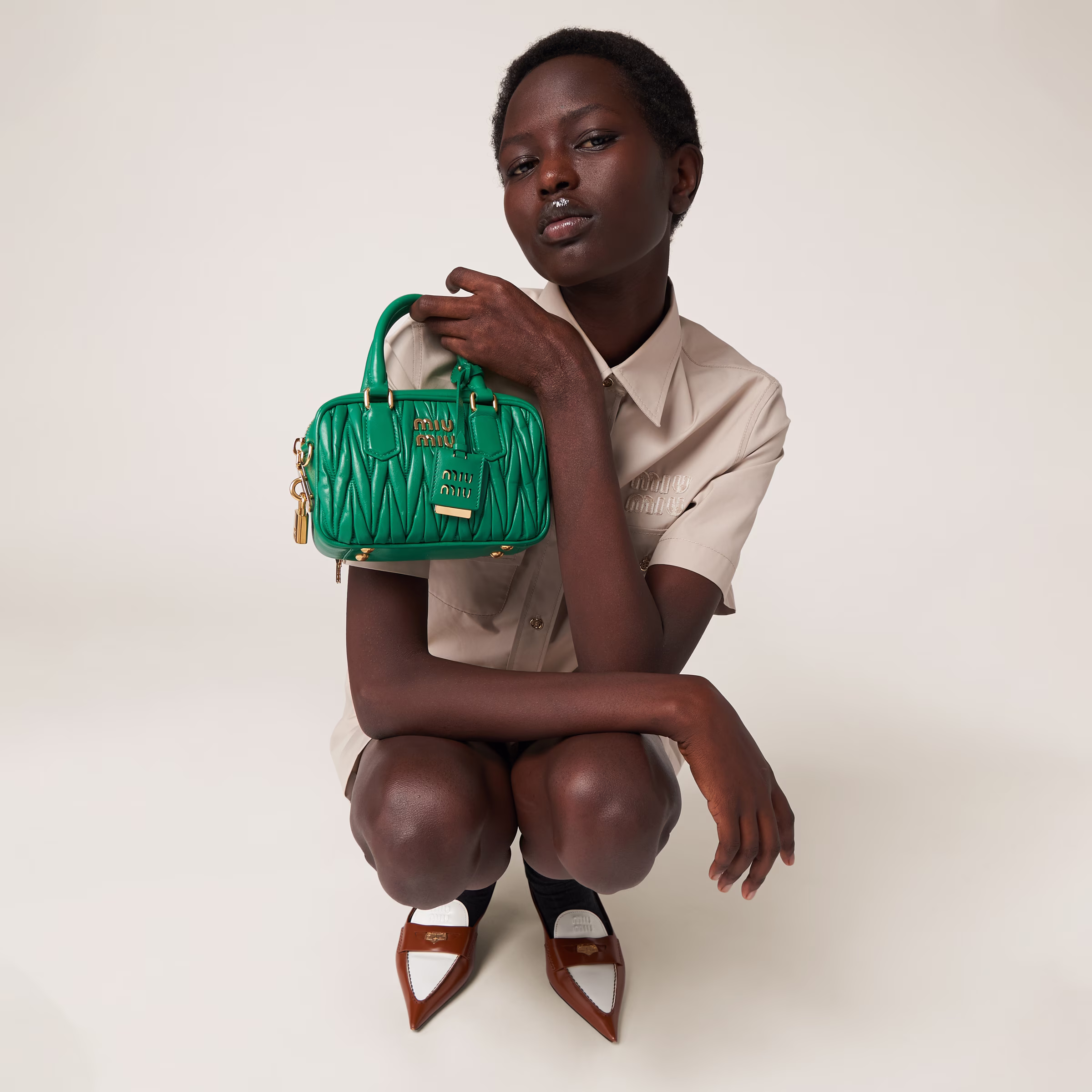 Arcadie Matelassé Nappa Leather Bag