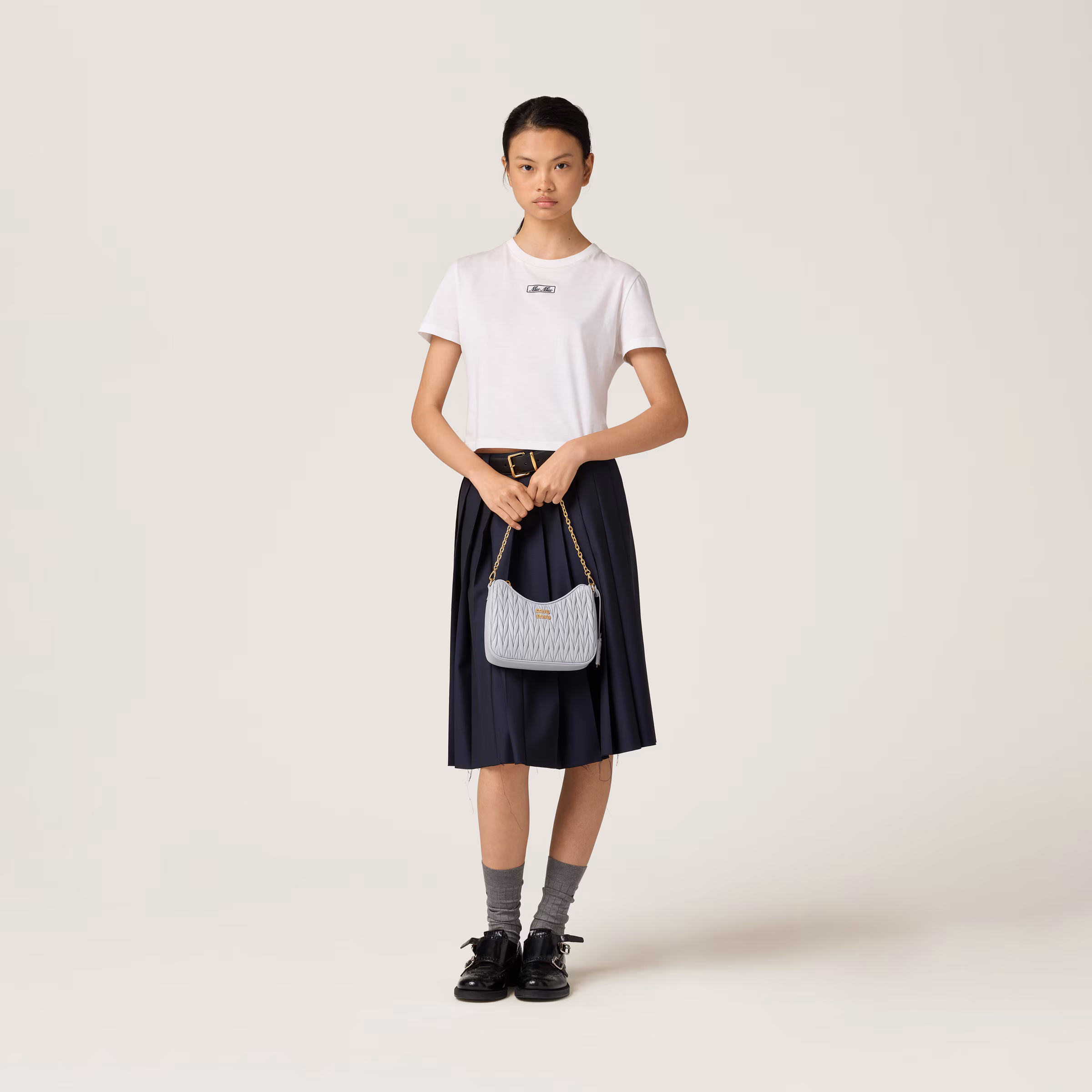 Matelassé Nappa Leather Shoulder Bag