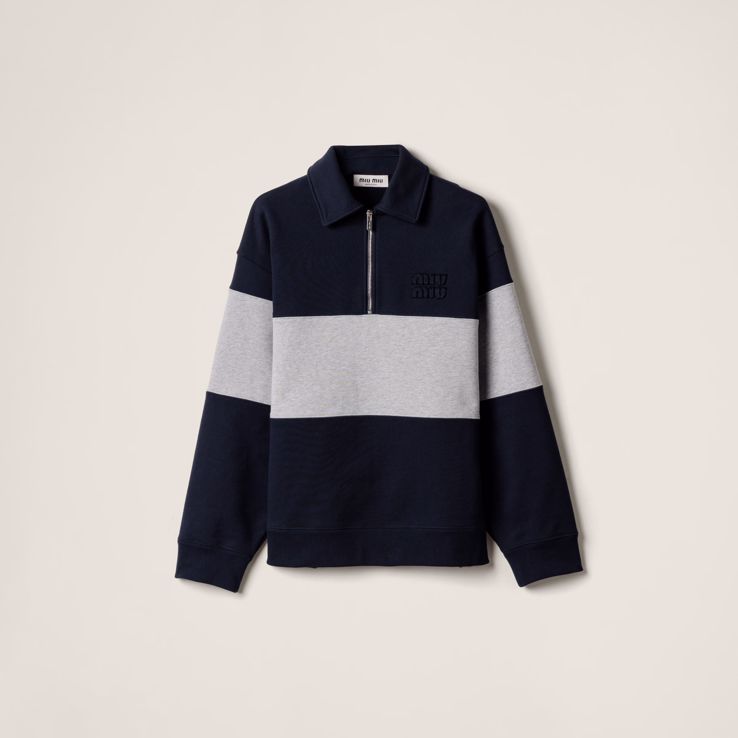 Half-Zip Cotton Sweatshirt