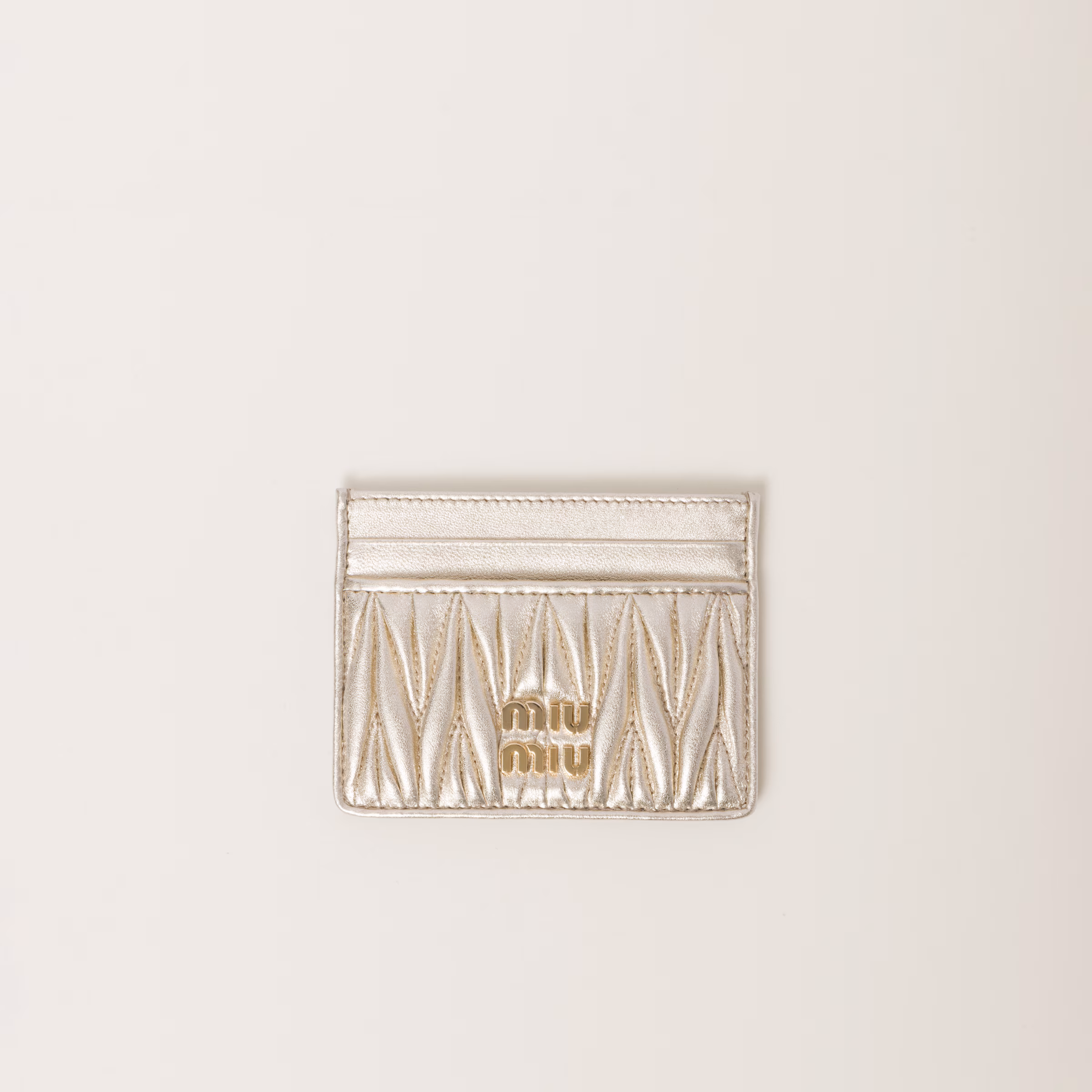 Matelassé Nappa Leather Card Holder