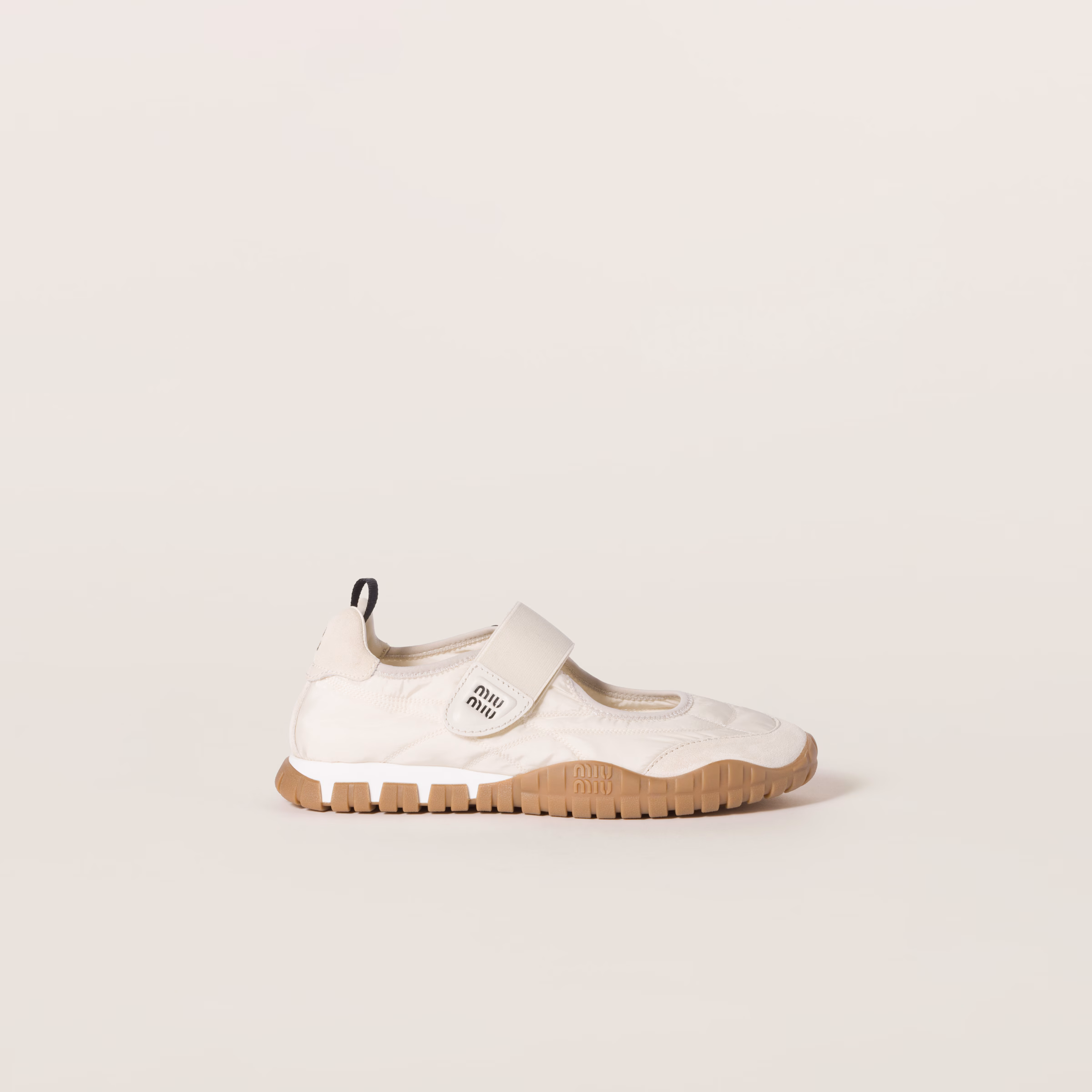 Tyre Technical Fabric And Suede Ballerinas