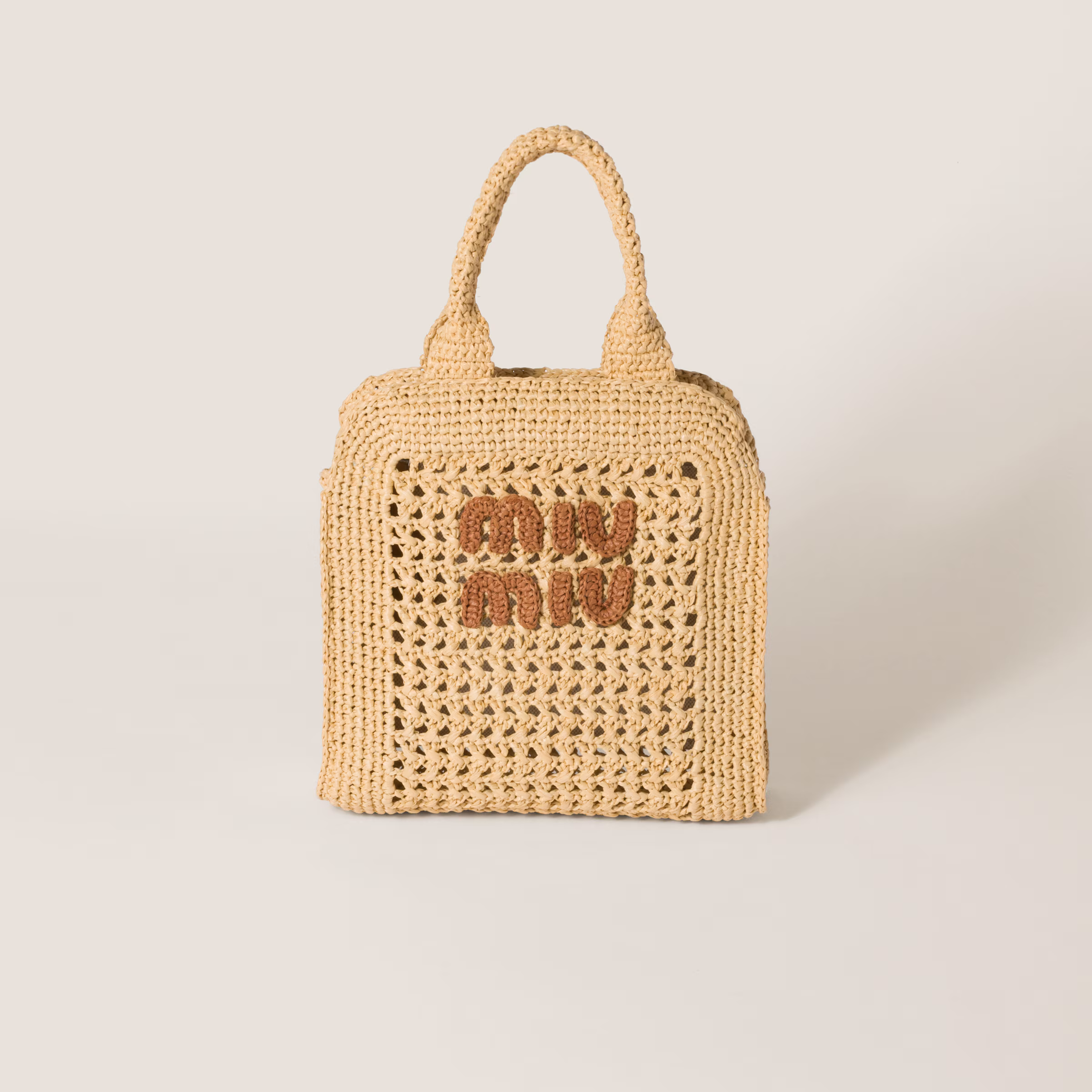 Raffia-Effect Woven Tote Bag