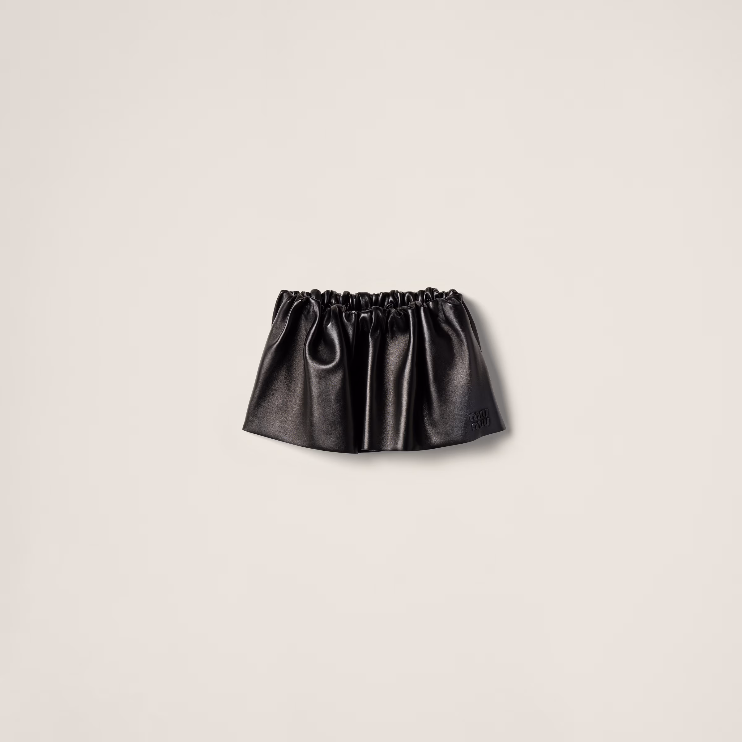 Plongé Nappa Leather Miniskirt