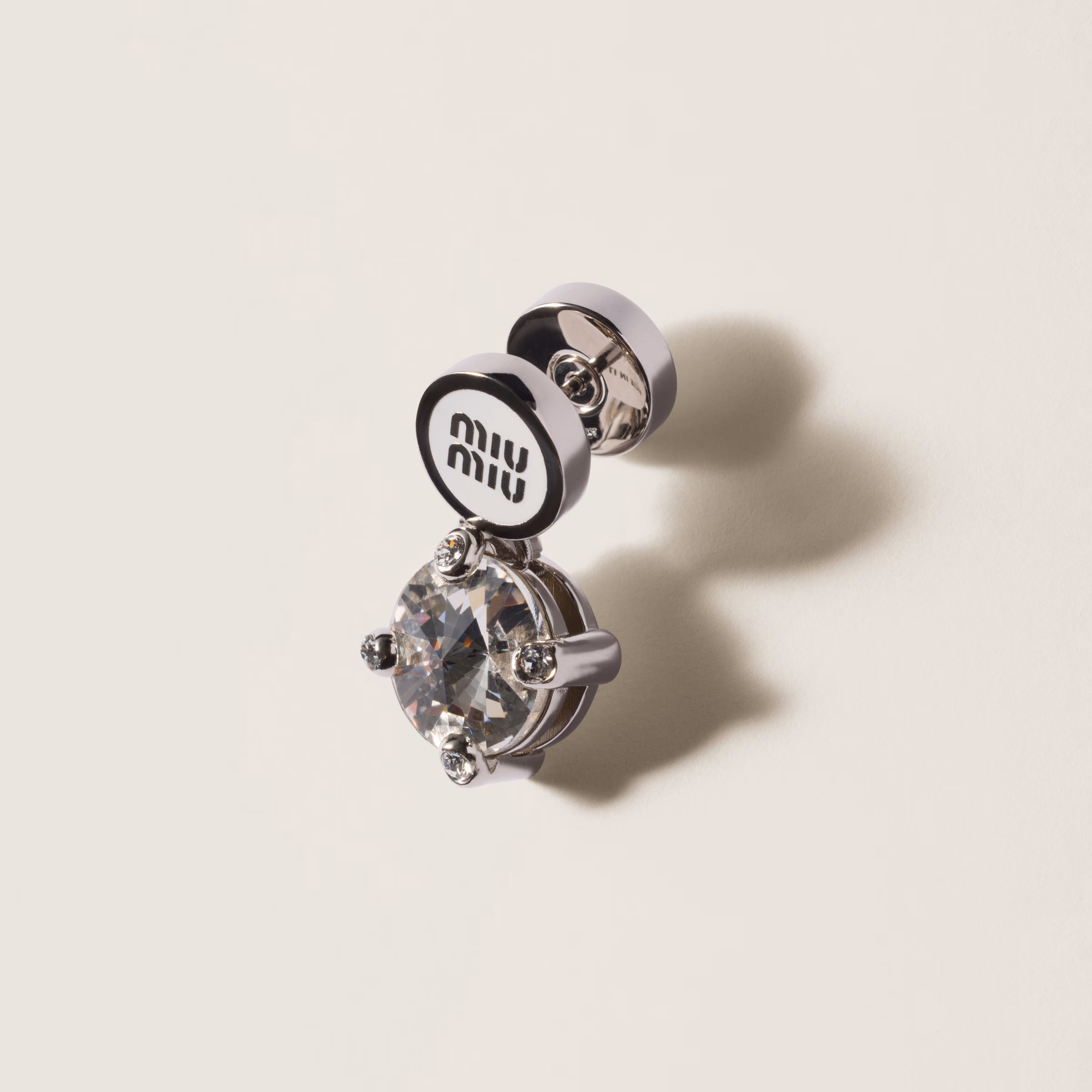 Metal Earrings With Crystals