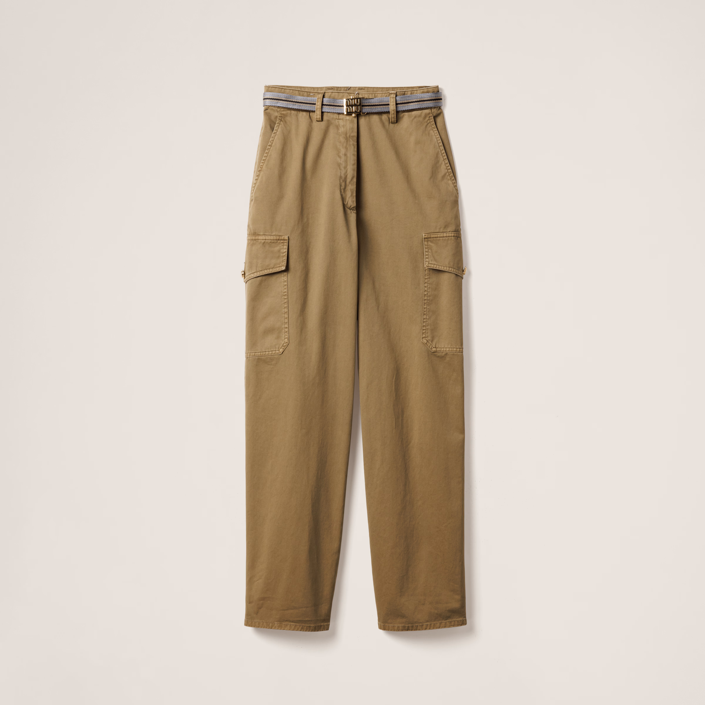 Garment-Dyed Cotton Satin Pants