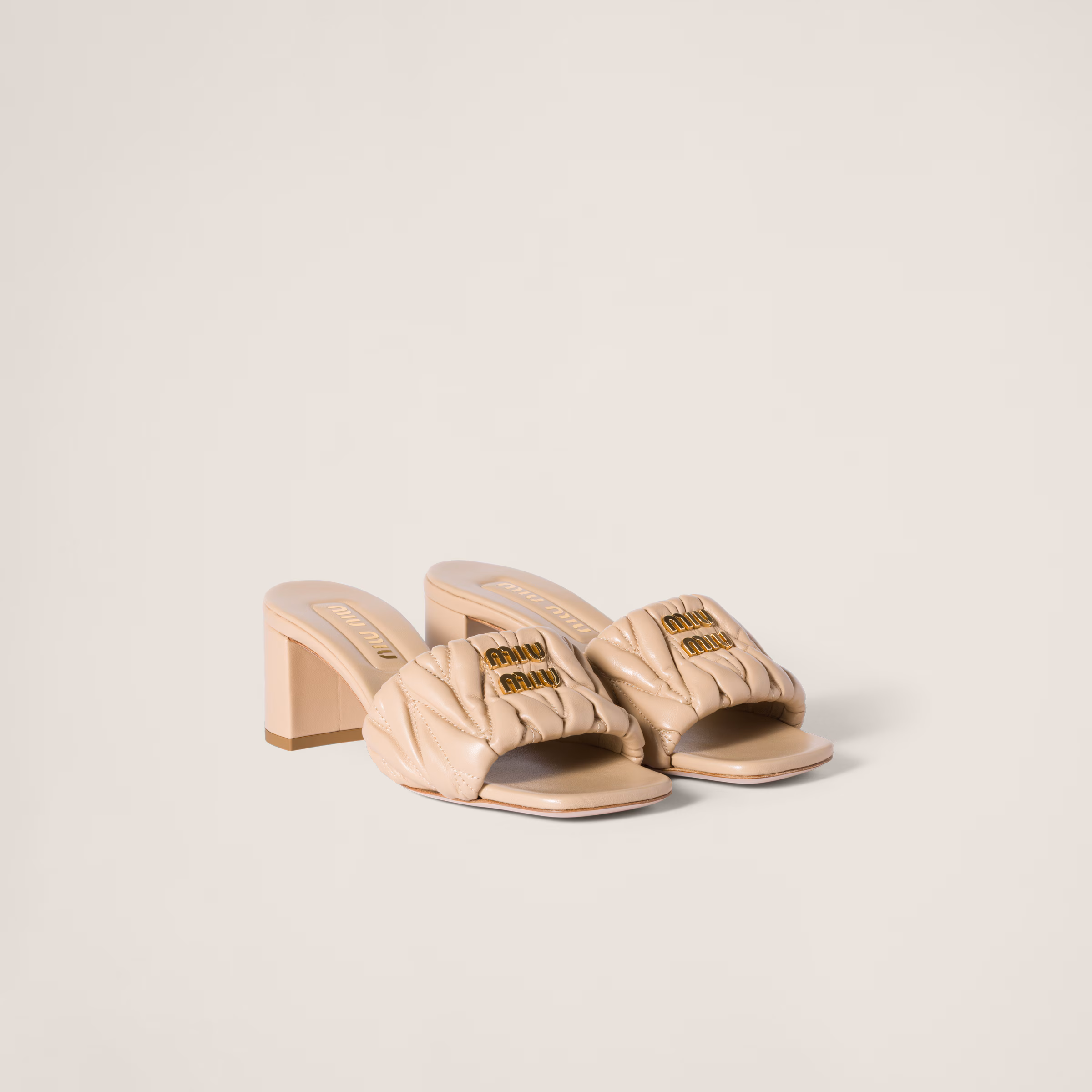 Matelassé Nappa Leather Slides