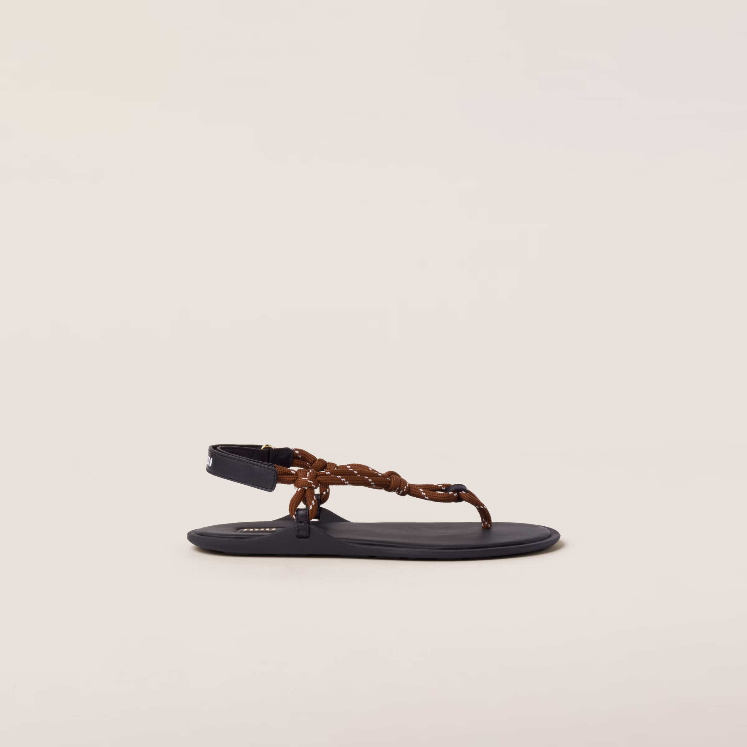 Riviere Cord And Leather Sandals