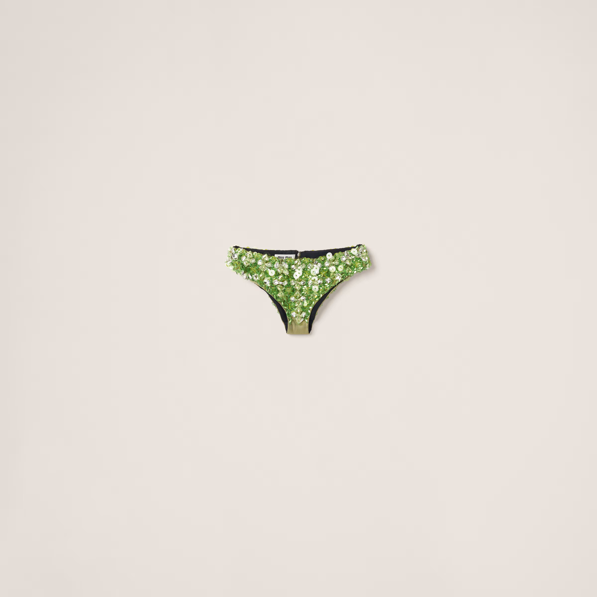 Embroidered Silk And Wool Panties