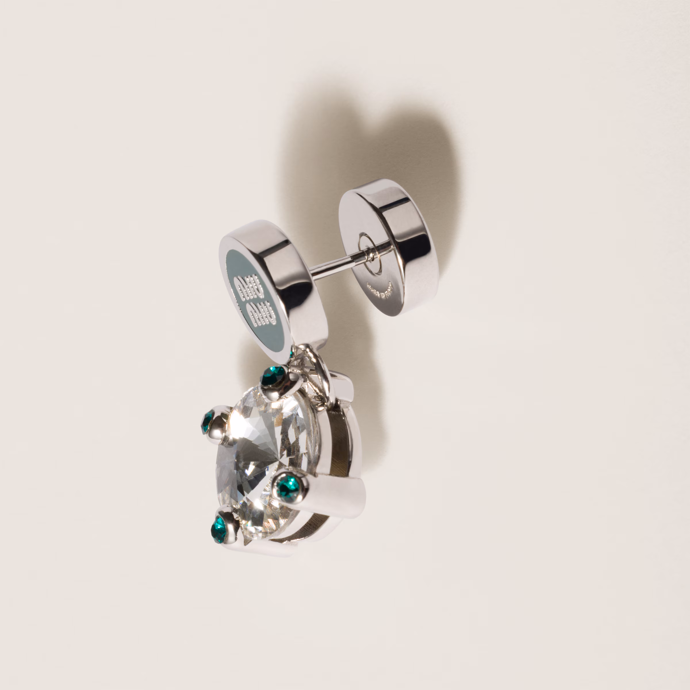 Metal Earrings With Crystals