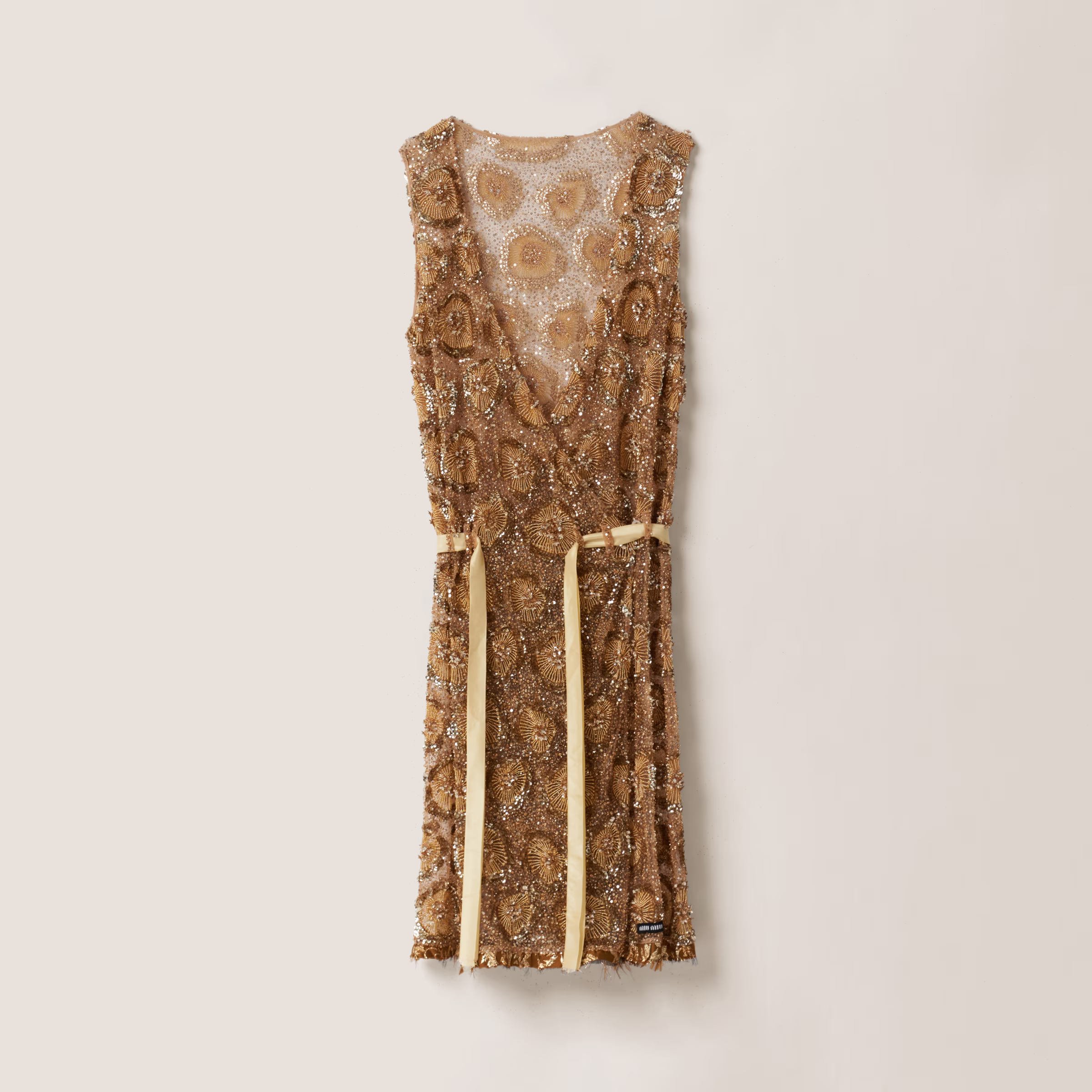Tulle Dress With Floral Embroidery