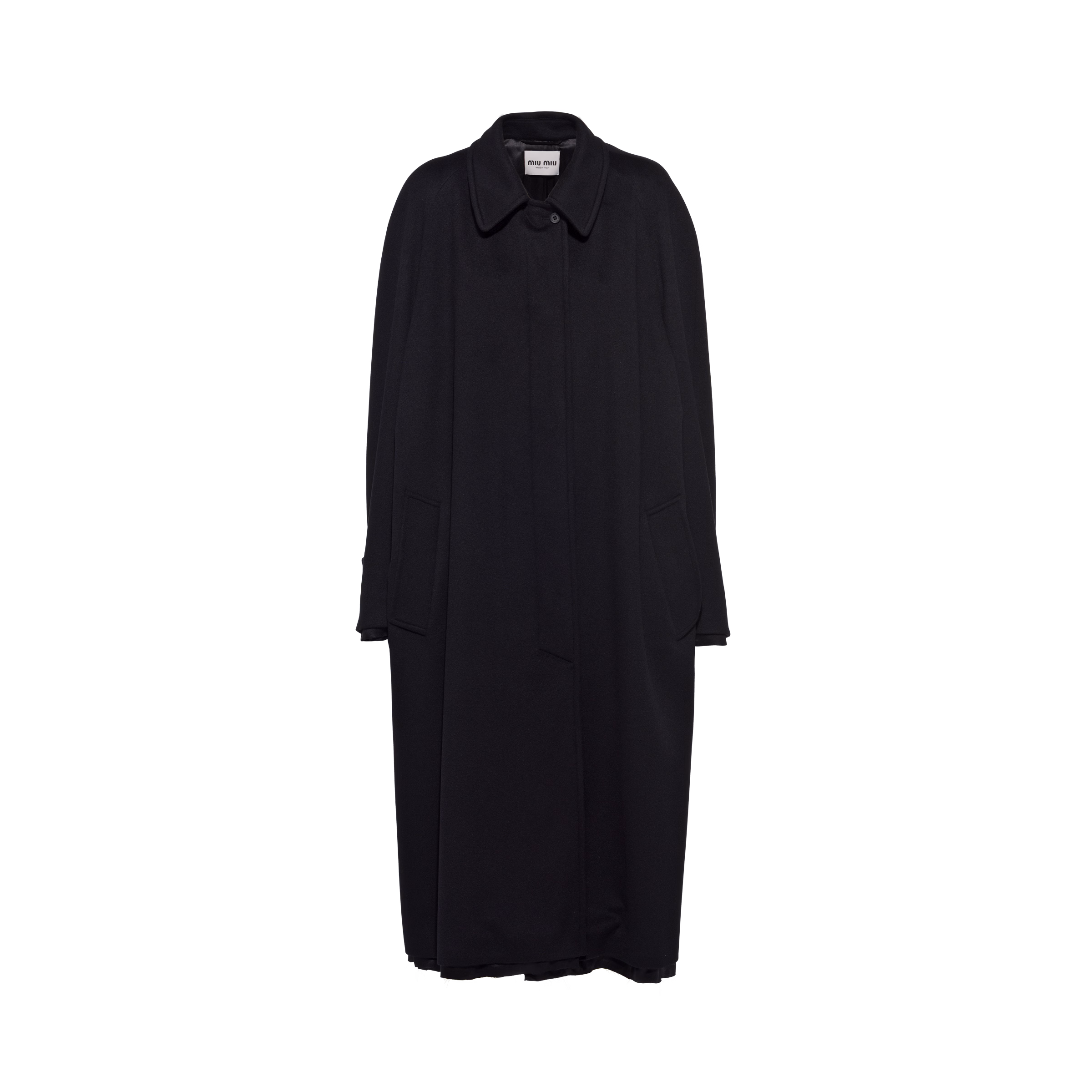 Single-Breasted Velour Coat