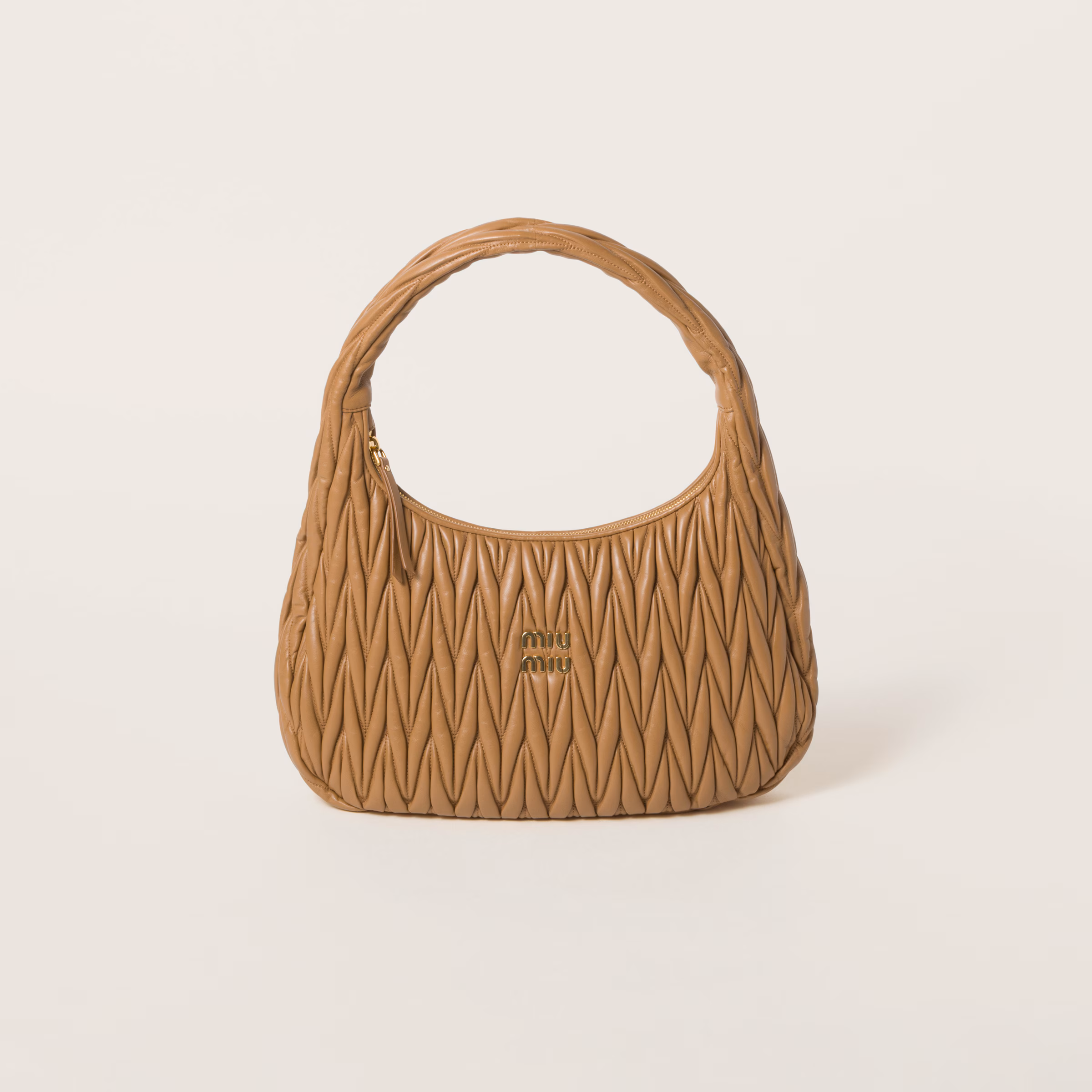 Wander Matelassé Nappa Leather Hobo Bag