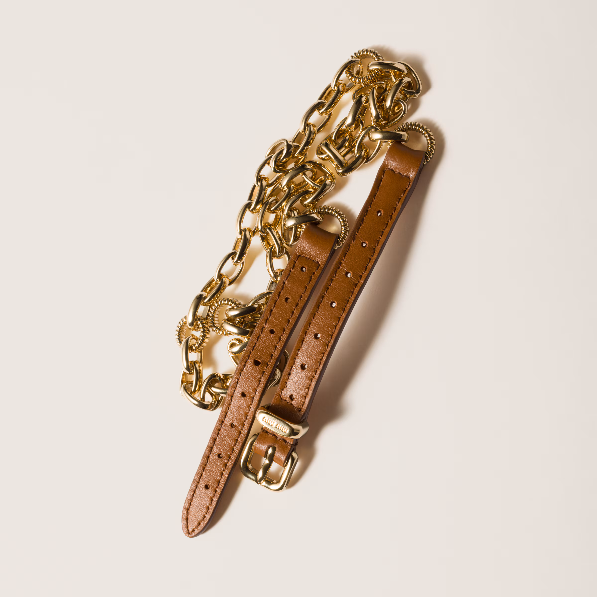 Metal And Leather Necklace