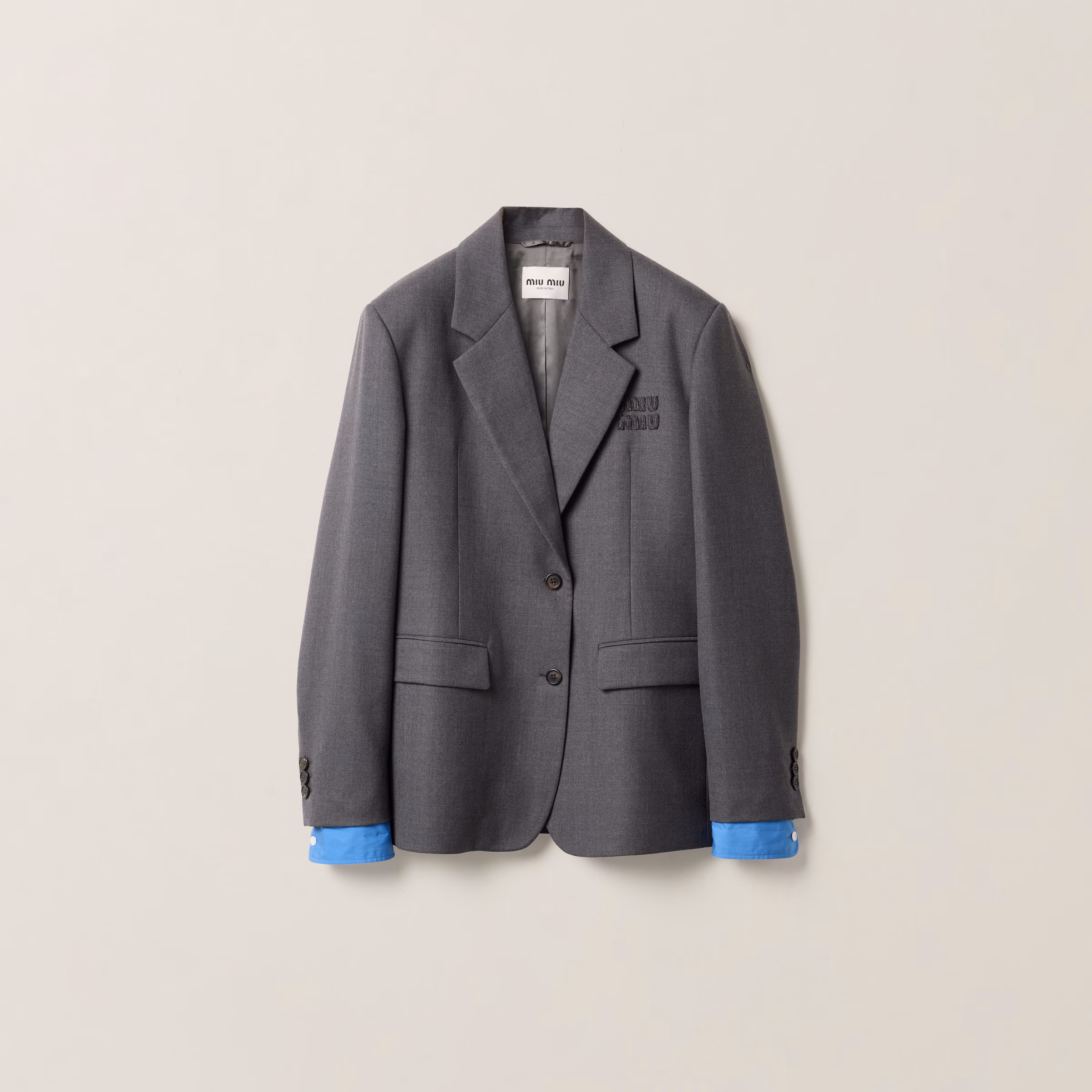 Single-Breasted Gabardine Jacket