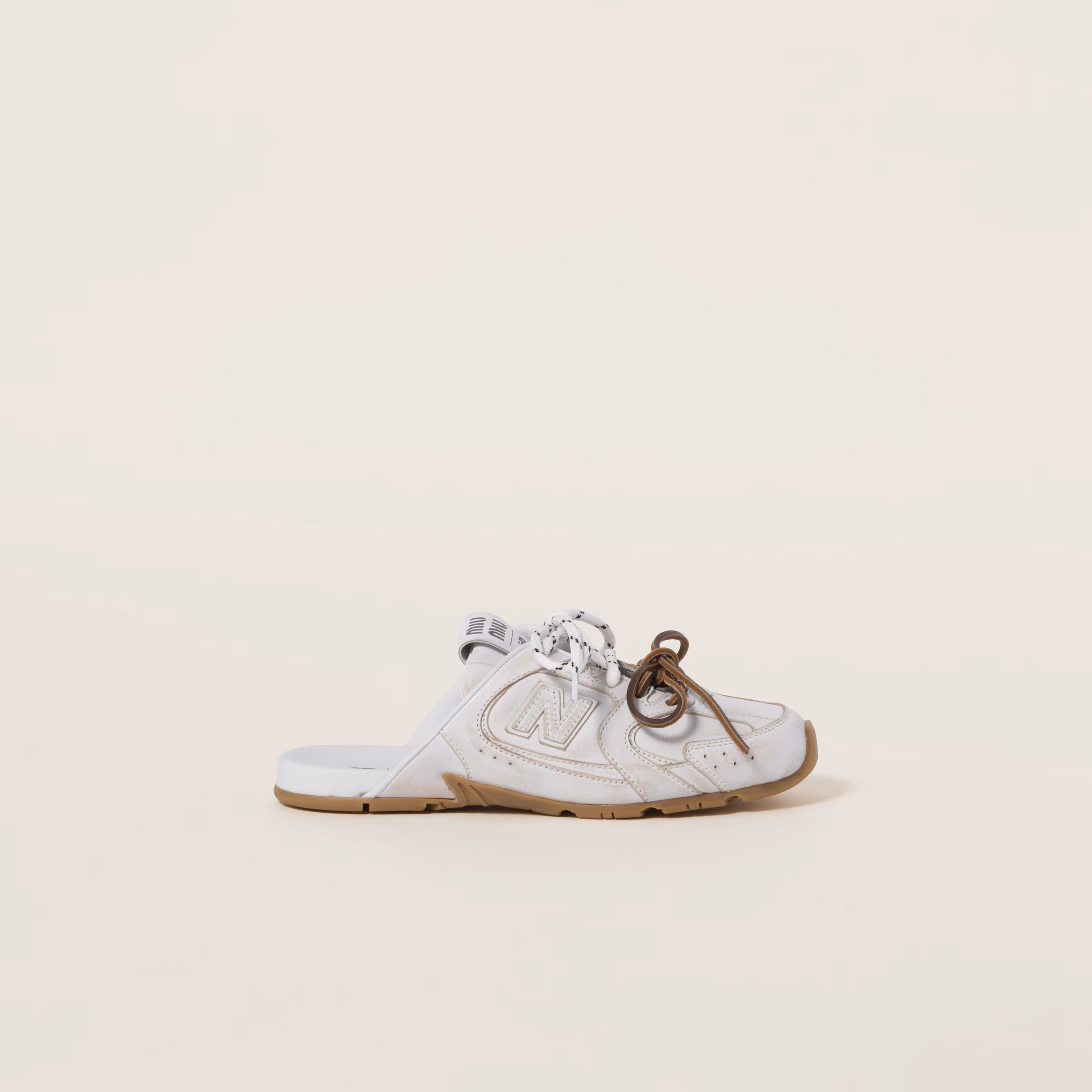 New Balance X Miu Miu 530 Sl Deco Calf Leather Mules