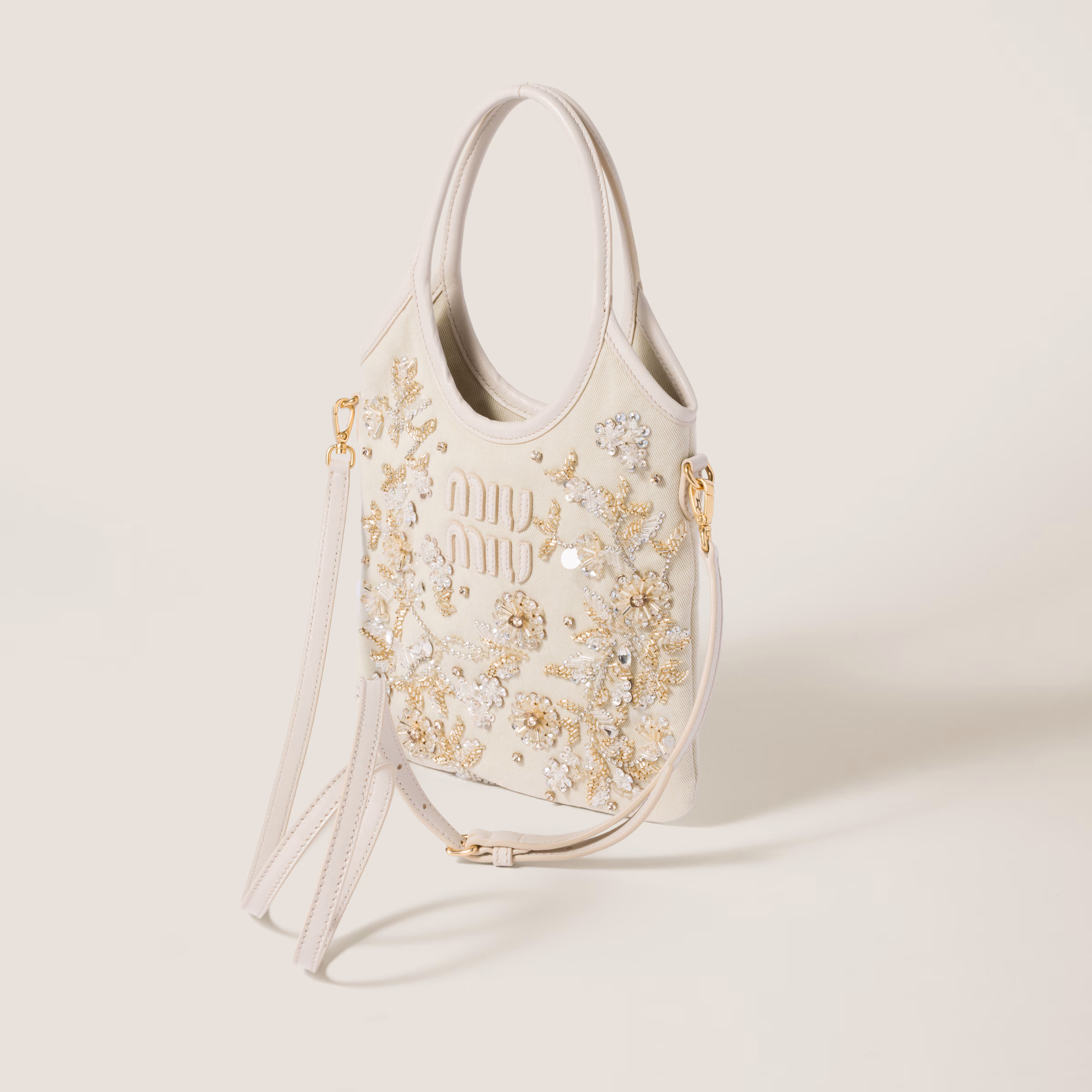 Ivy Embroidered Gabardine Bag