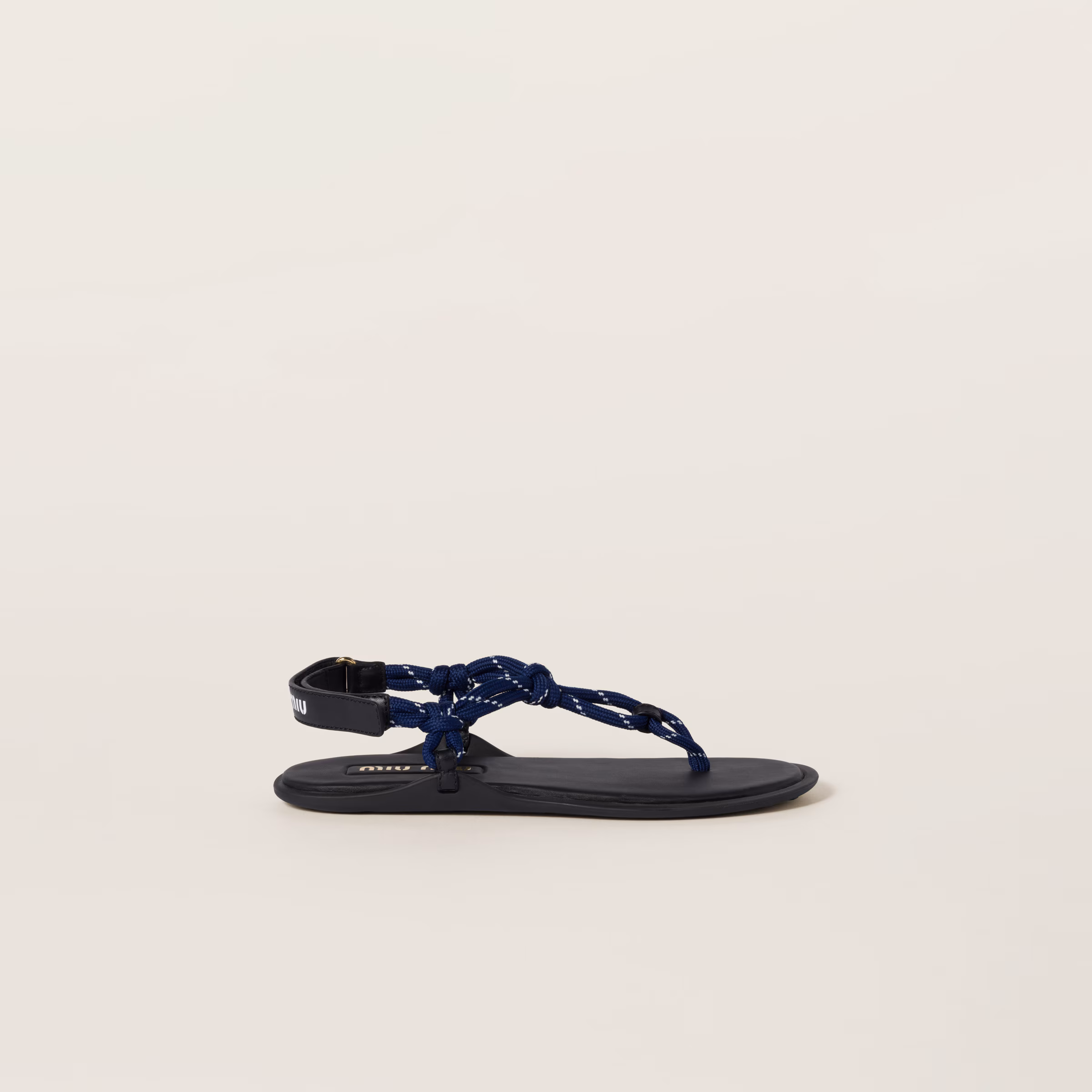 Riviere Cord And Leather Sandals