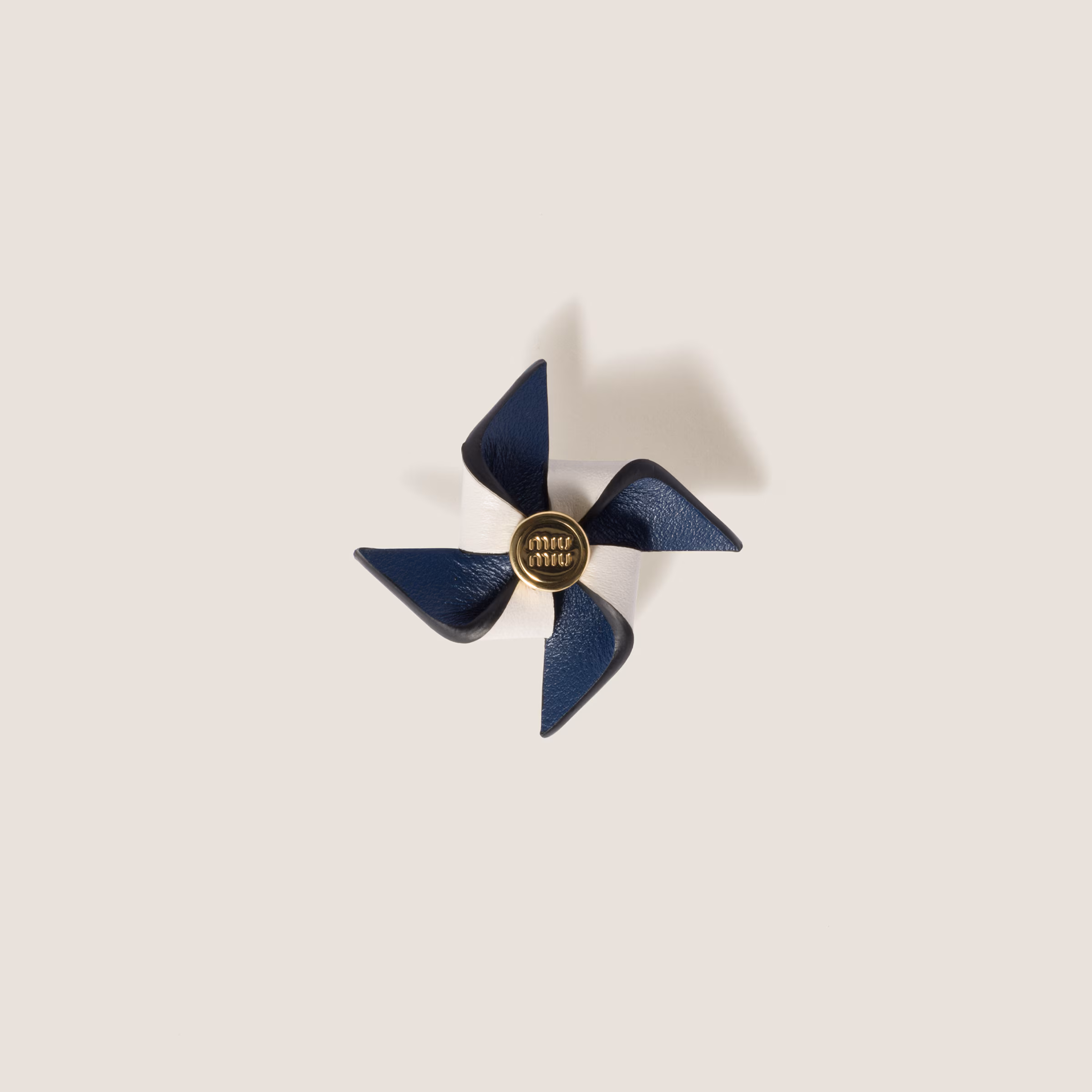 Leather Pinwheel Brooch