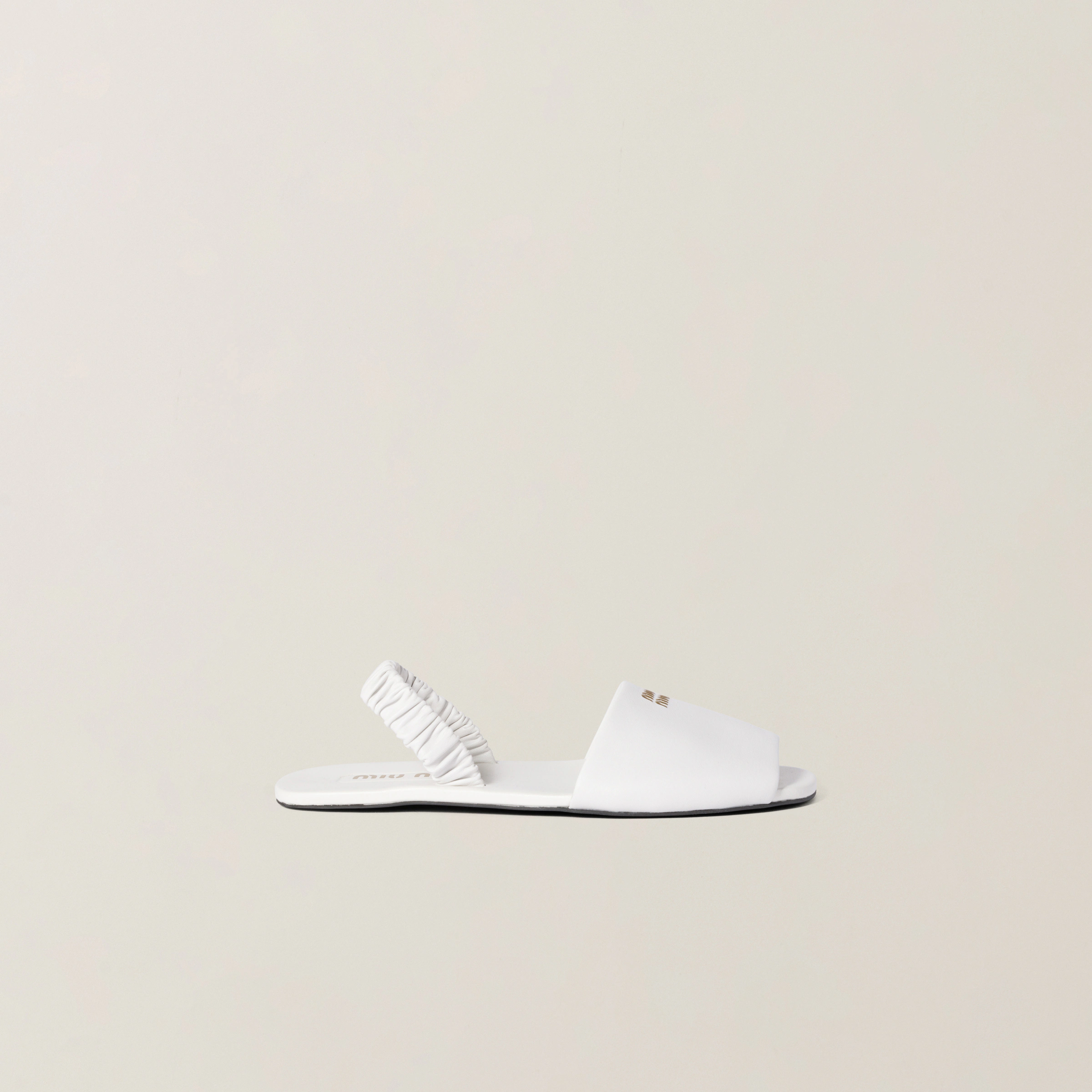 Ruches Nappa Leather Sandals