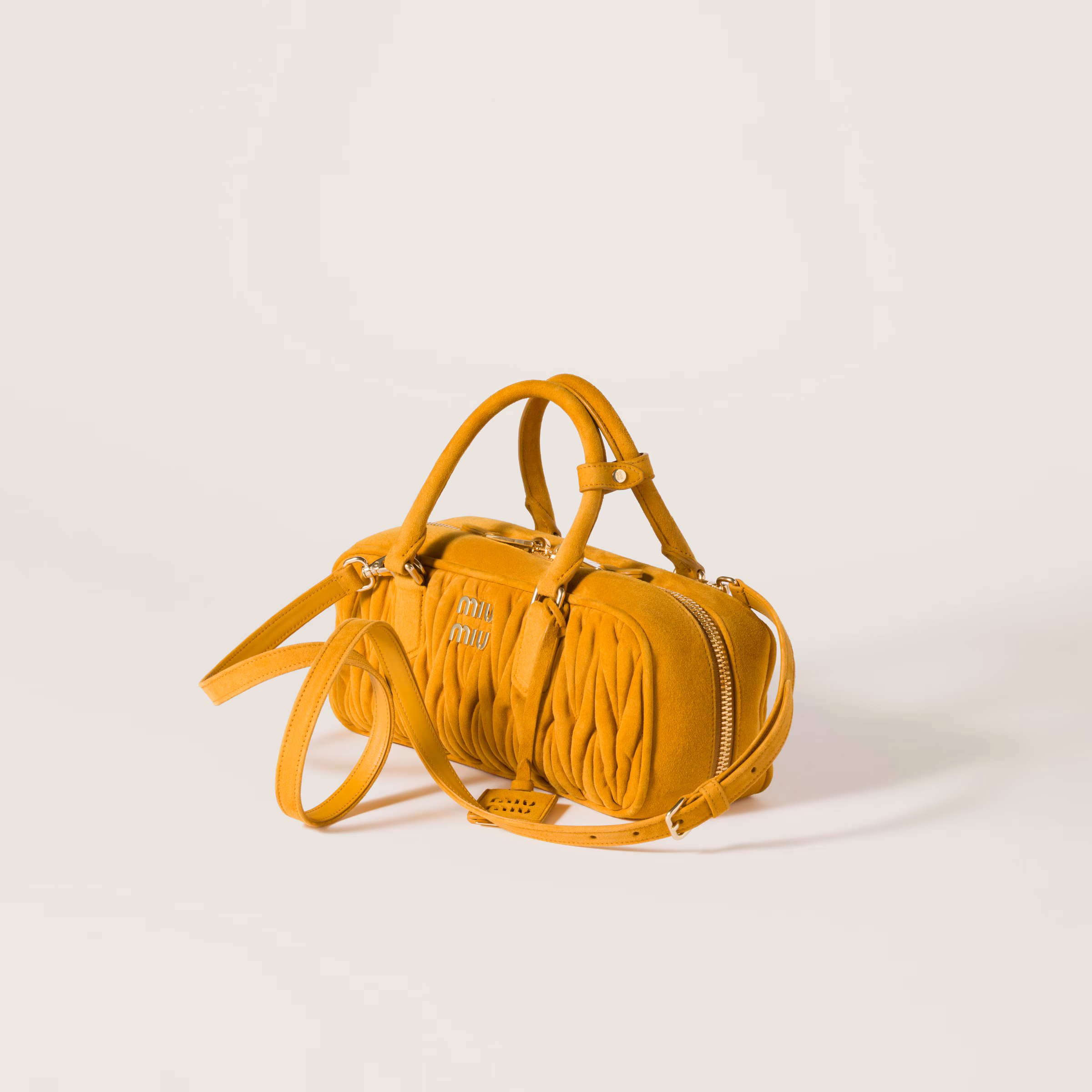 Arcadie Matelassé Suede Bag