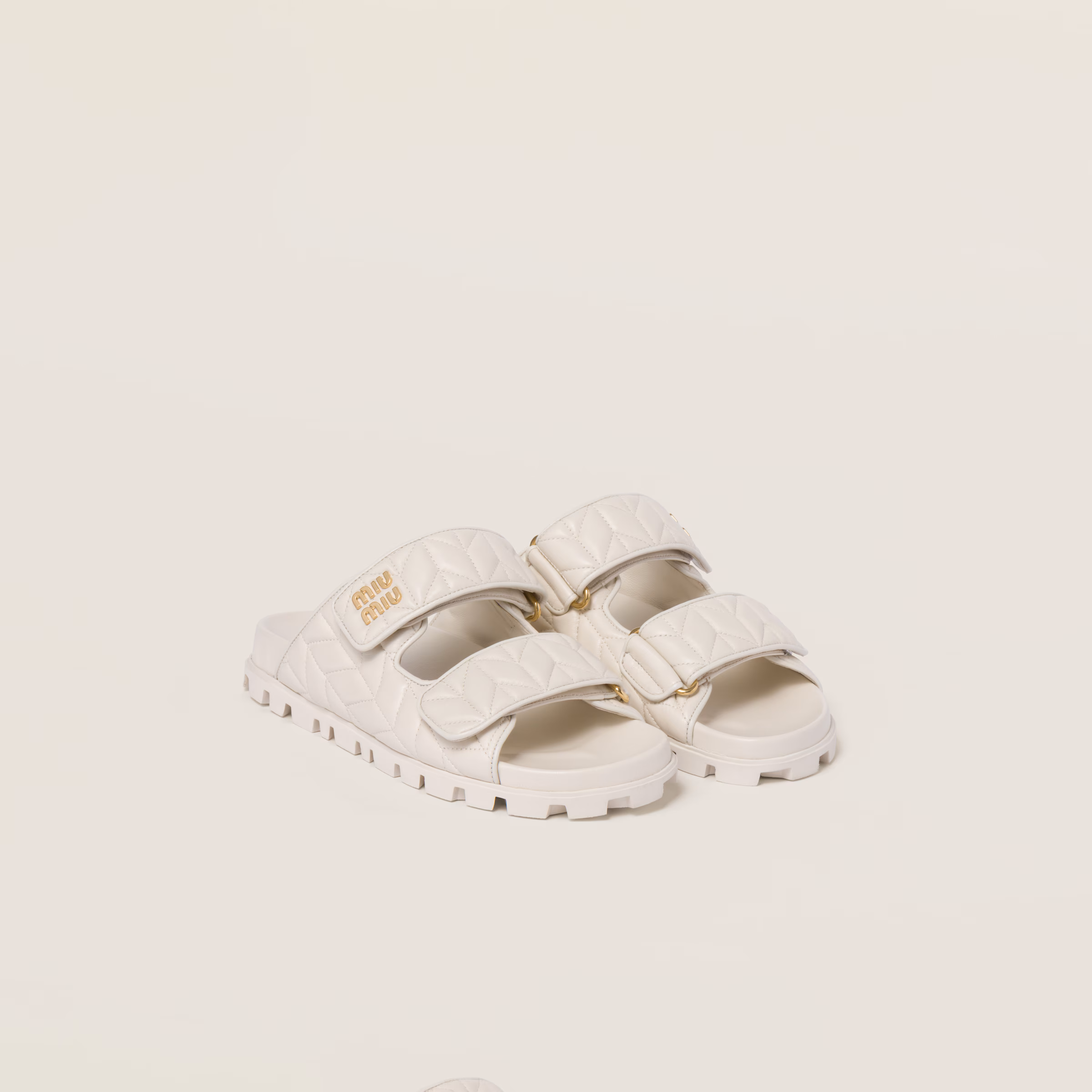 Matelassé Nappa Leather Slides