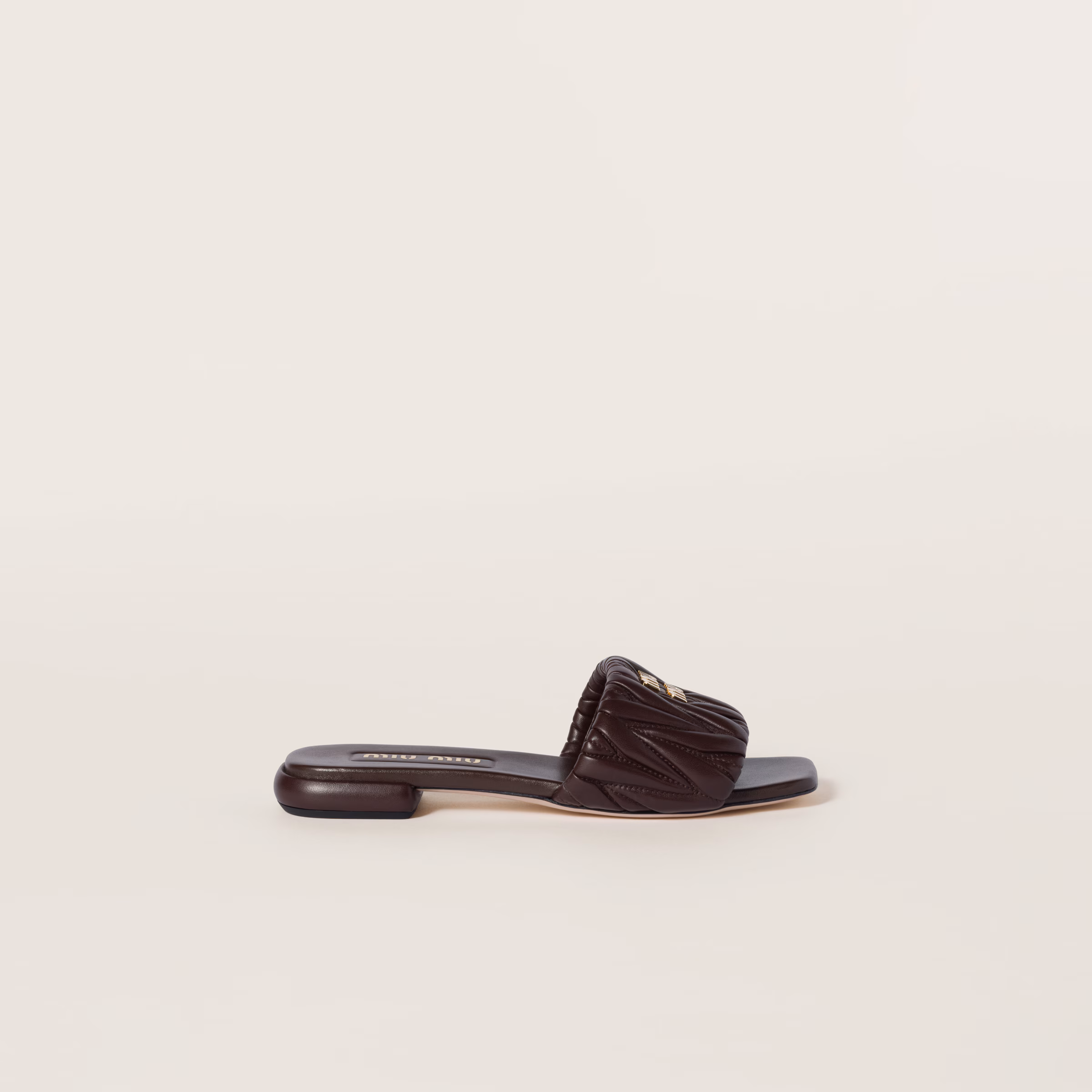 Matelassé Nappa Leather Slides