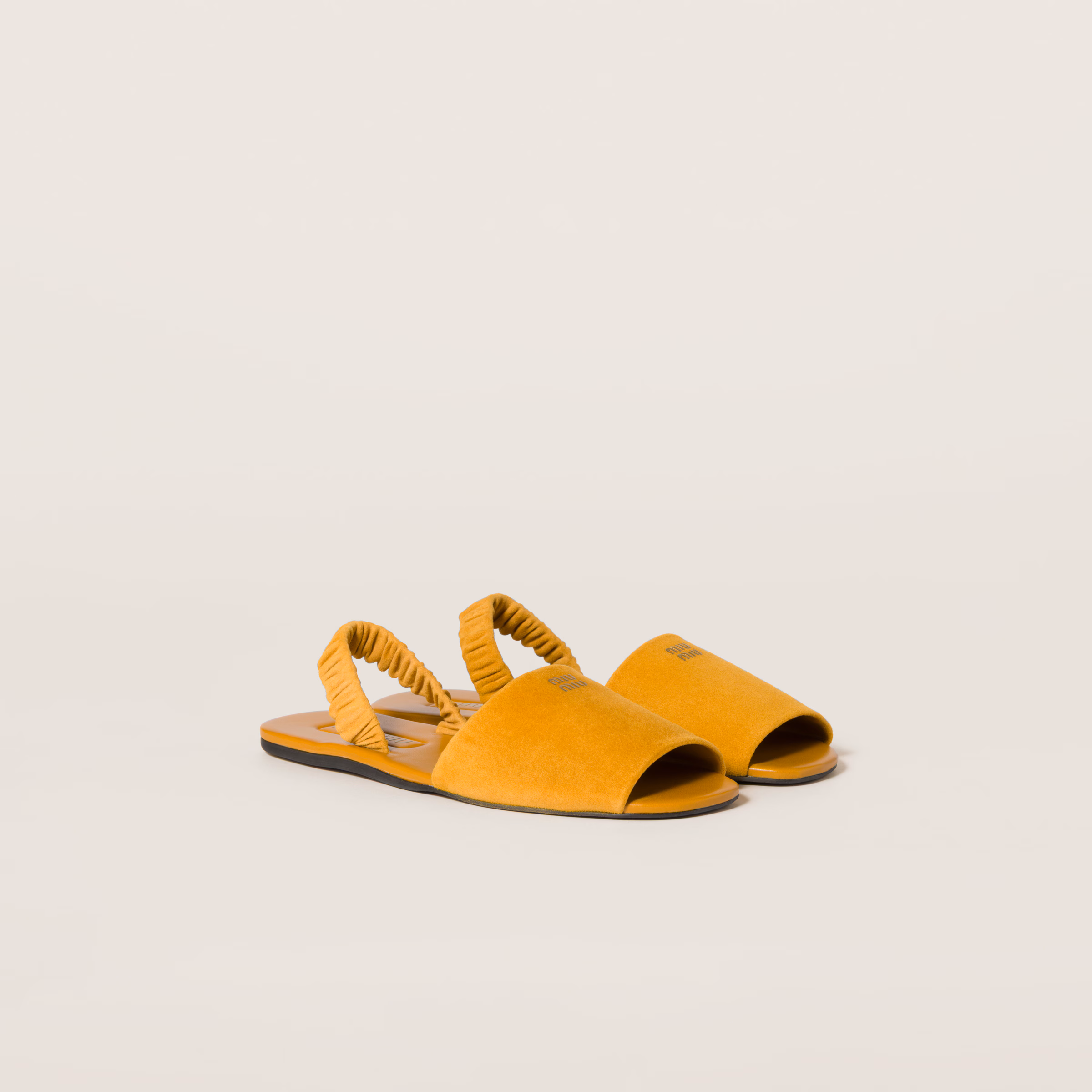 Ruches Suede Sandals